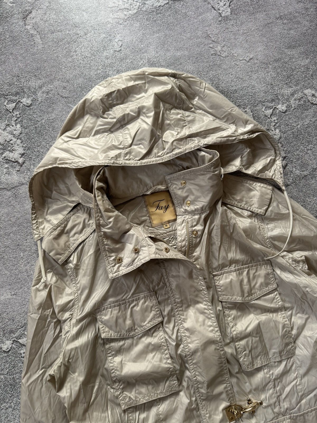 Designer × Fay Fay M Wmns light zip jacket hooded bomber coat Size M / US 6-8 / IT 42-44 - 4 Thumbnail