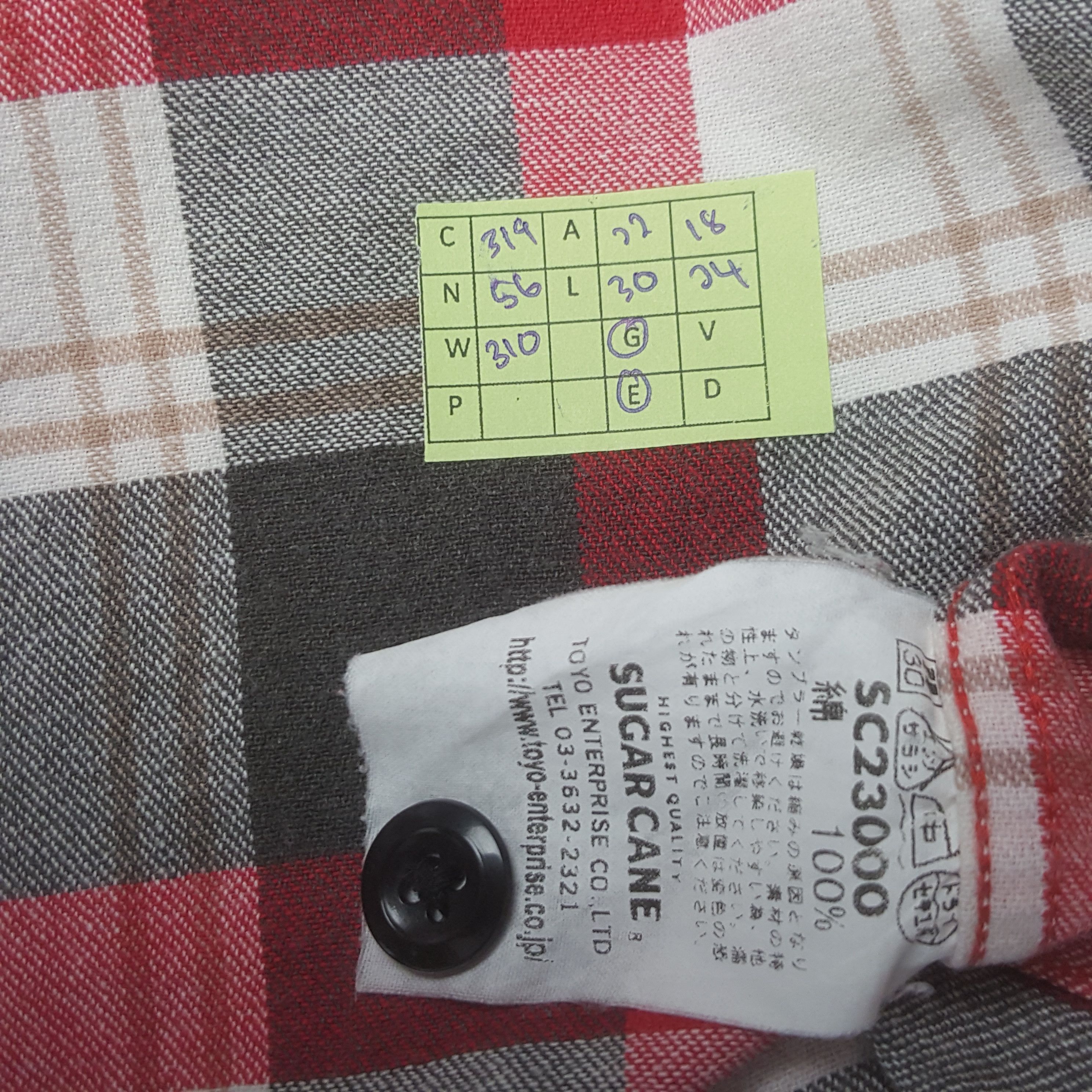 Sugar Cane Vintage Sugar Cane Japanese Flannel Shirt Button Up C319N56 Size US L / EU 52-54 / 3 - 8 Thumbnail