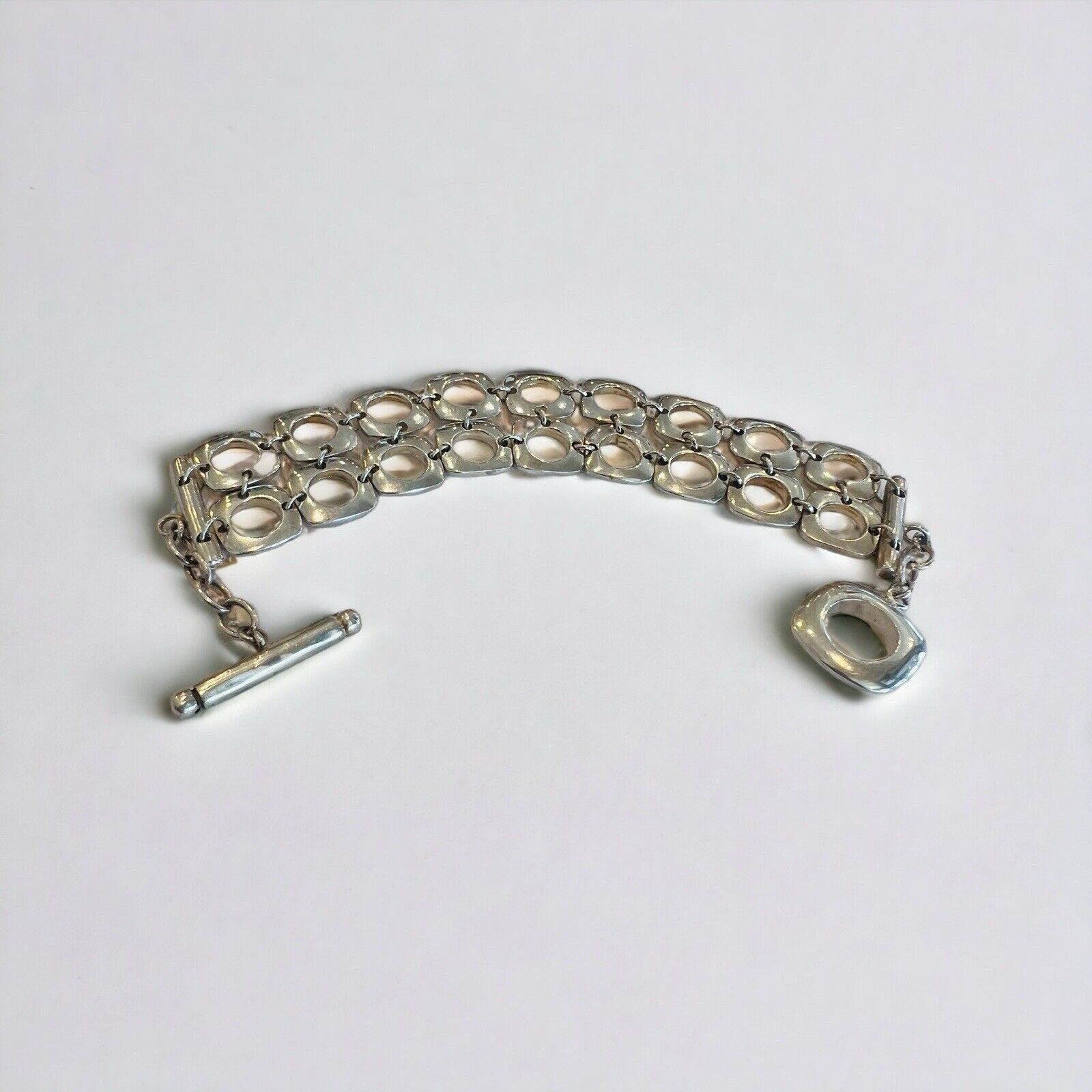 Tiffany & Co. Tiffany & Co Double Row Cushion Square Link Bracelet 7" Size ONE SIZE - 1 Thumbnail