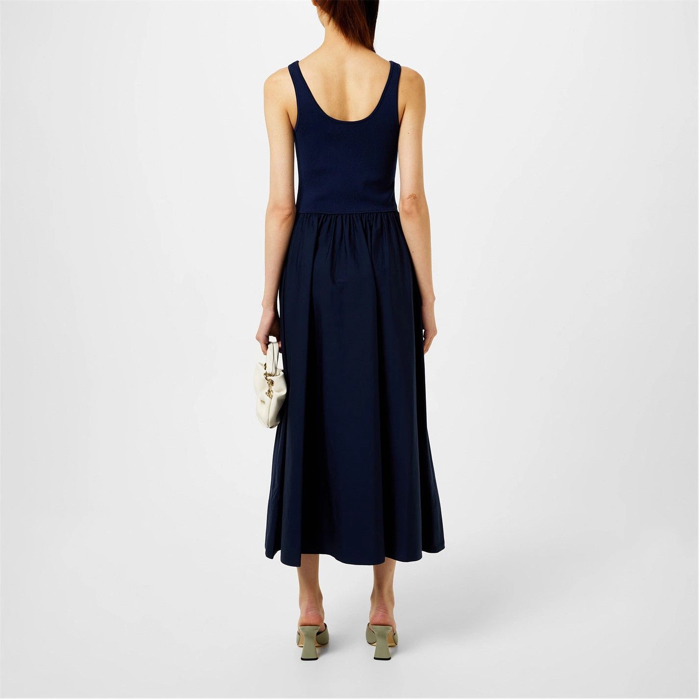 Polo Ralph Lauren o1g2r1mq0825 Zaha Midi Dress in Cruise Navy Size L / US 10 / IT 46 - 4 Thumbnail