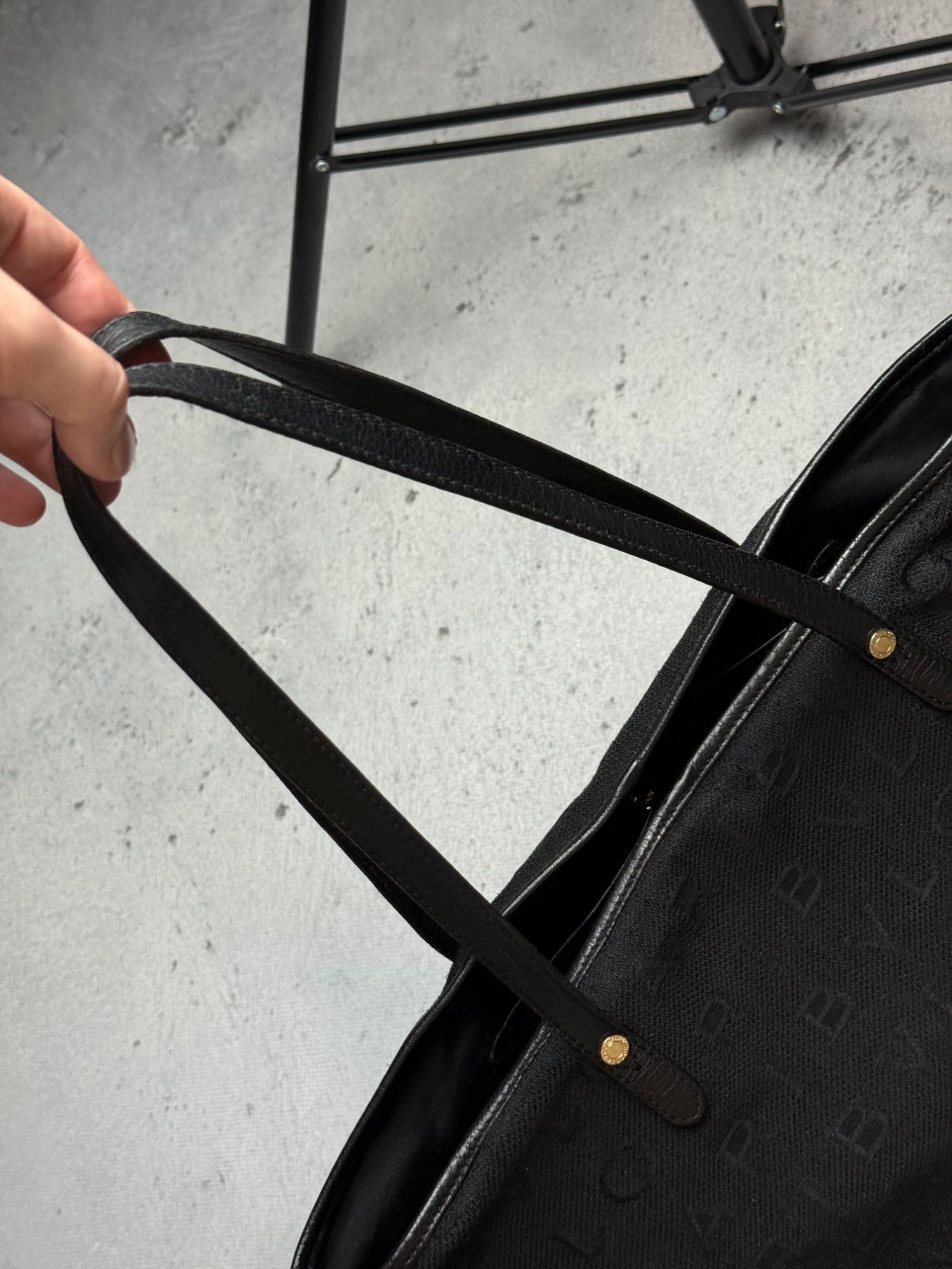 Bvlgari Bvlgari Black Monogram Handbag Tote Logomania Tote Bag y2k Size ONE SIZE - 15 Thumbnail