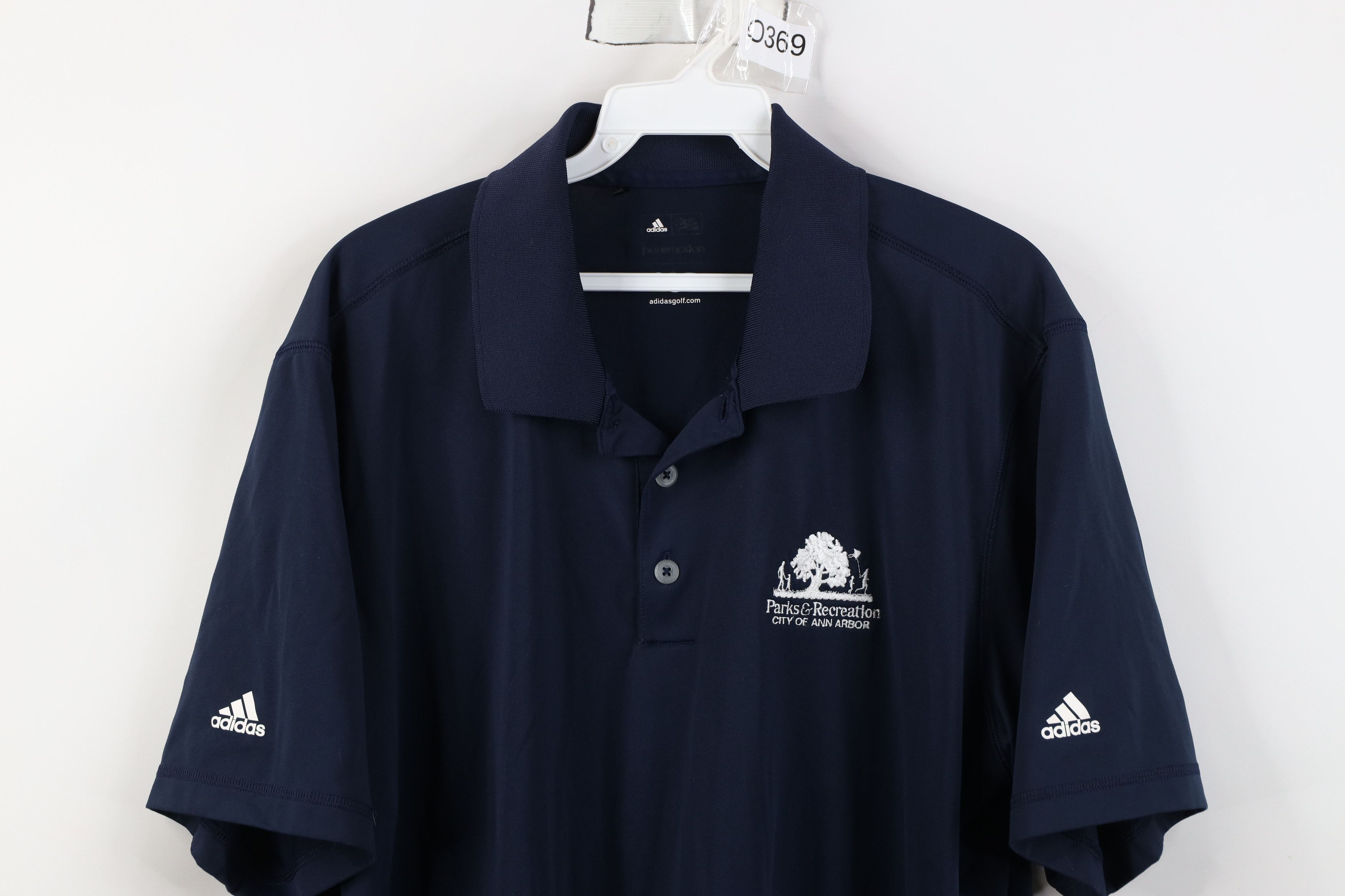 Adidas Adidas Golf Ann Arbor Parks and Recreation Polo Shirt Blue Size US L / EU 52-54 / 3 - 2 Thumbnail