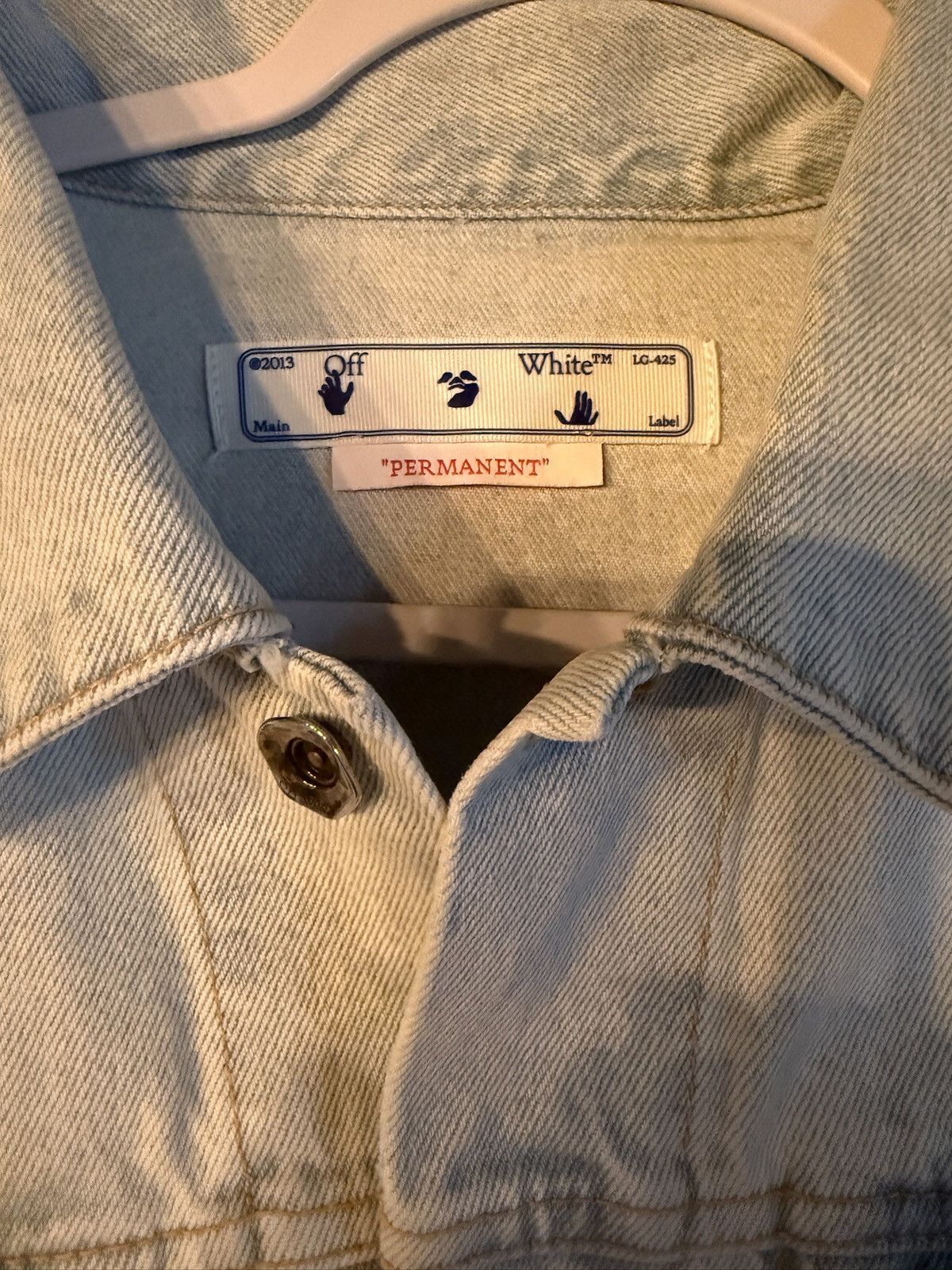 Off-White Off white denim jacket Size L / US 10 / IT 46 - 7 Thumbnail