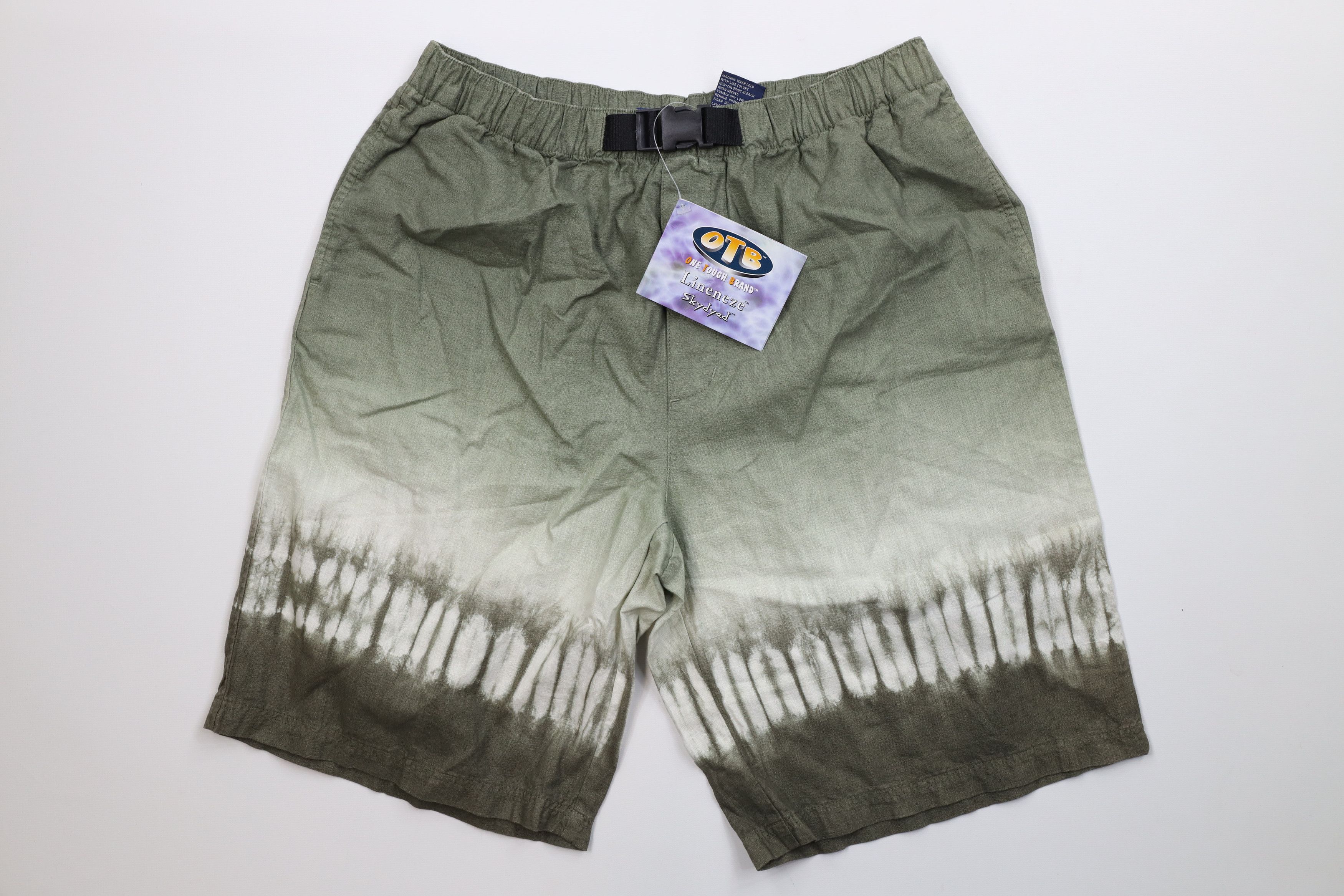 Vintage Deadstock Vintage 90s Y2K Streetwear Belted Acid Wash Shorts Size US 32 / EU 48 - 1 Thumbnail