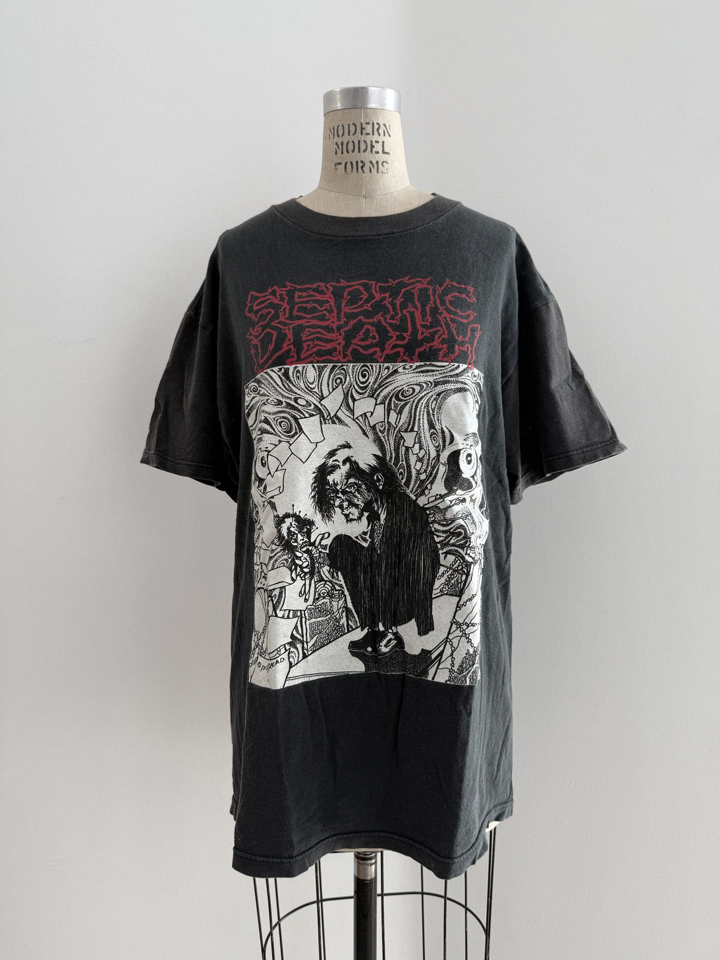Vintage 90s Vintage Septic Death pushead T-shirt Size US L / EU 52-54 / 3 - 1 Thumbnail