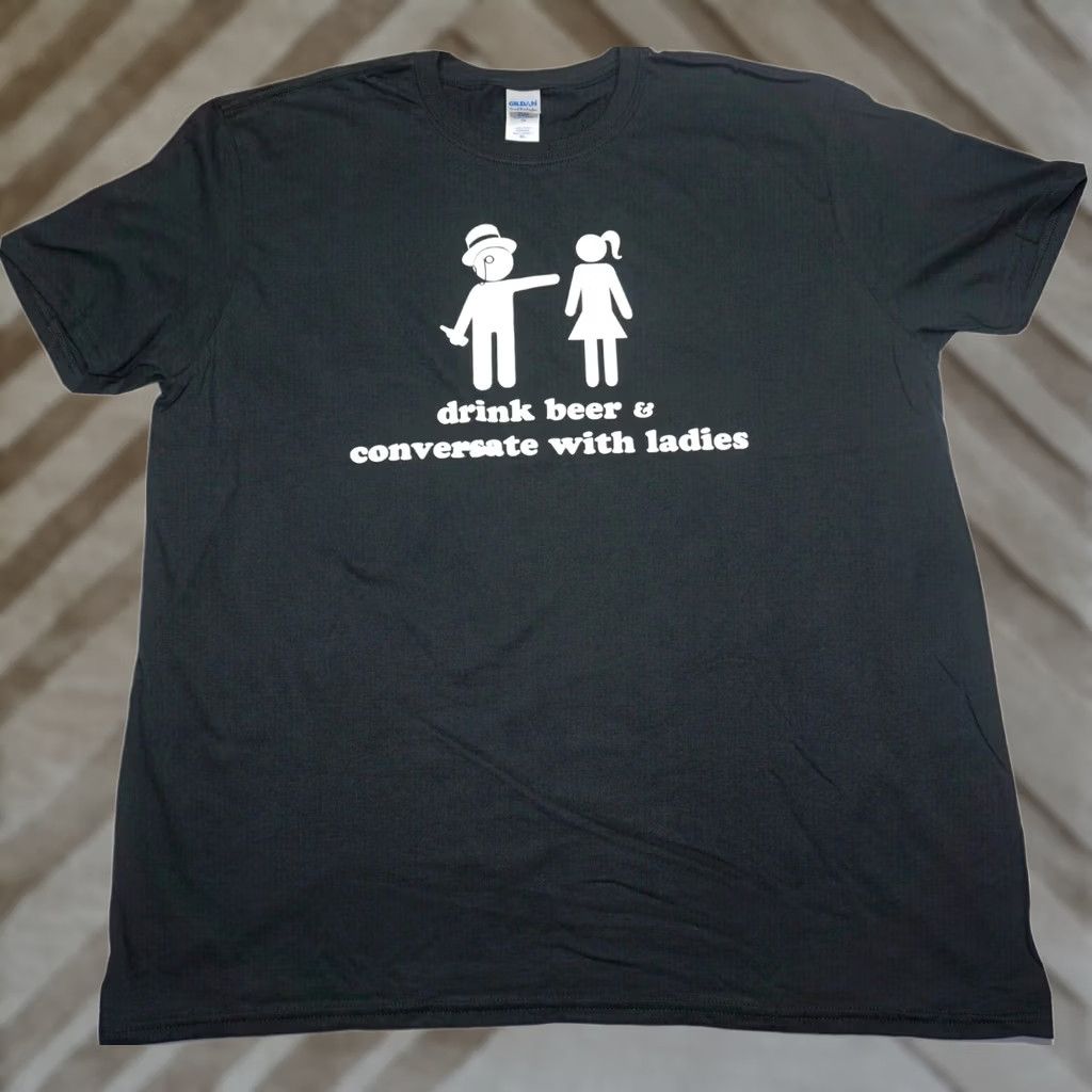Gildan Gildan T-Shirt - Men XL - Black - 100% Cotton - Short Sleeve - Crew Neck - Beer Theme - NEW Size US XL / EU 56 / 4 - 1 Thumbnail