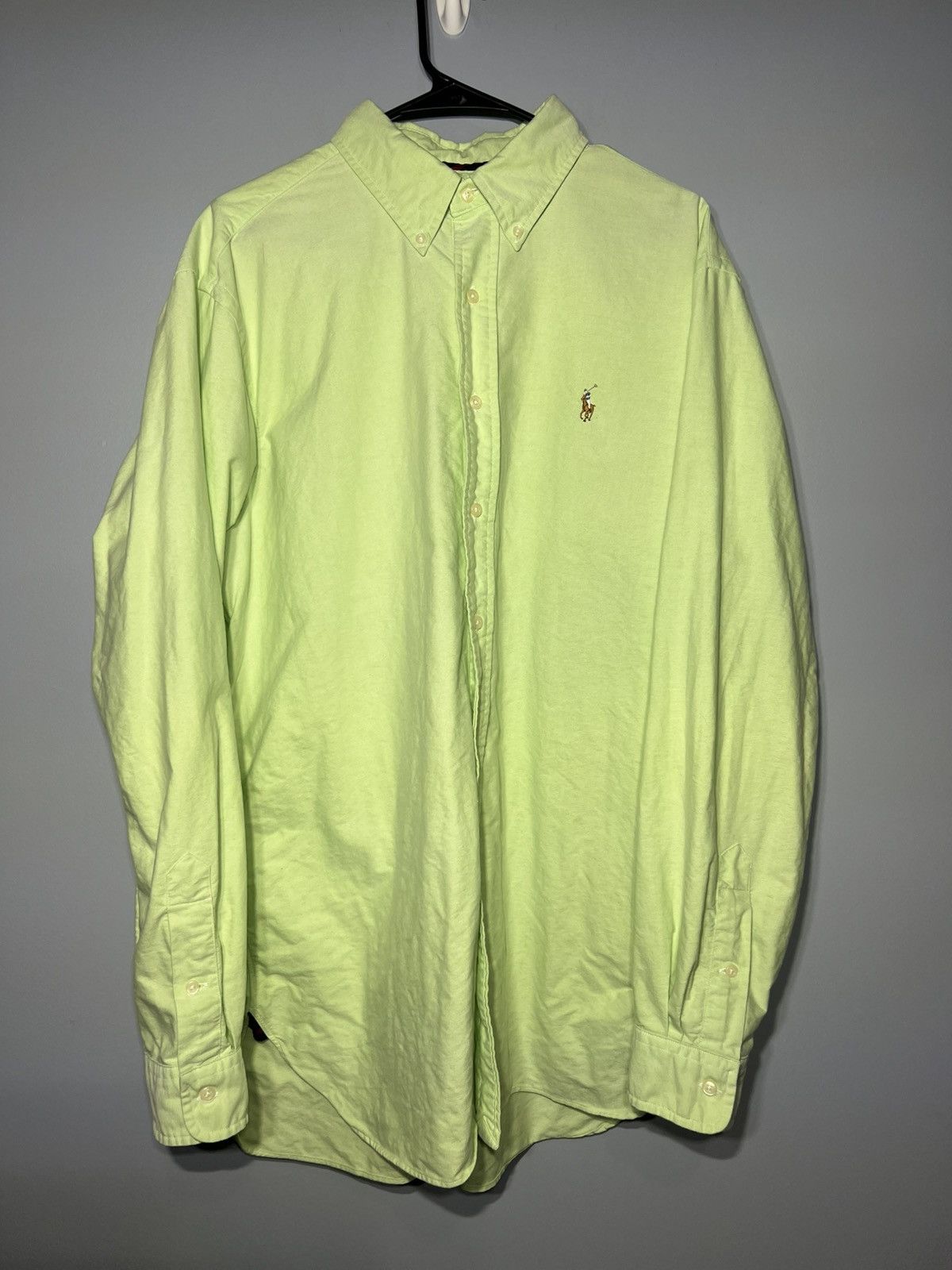 Polo Ralph Lauren Ralph Lauren Polo Shirt Mens XL Button Down Mint Green Lime Size US XL / EU 56 / 4 - 2 Thumbnail