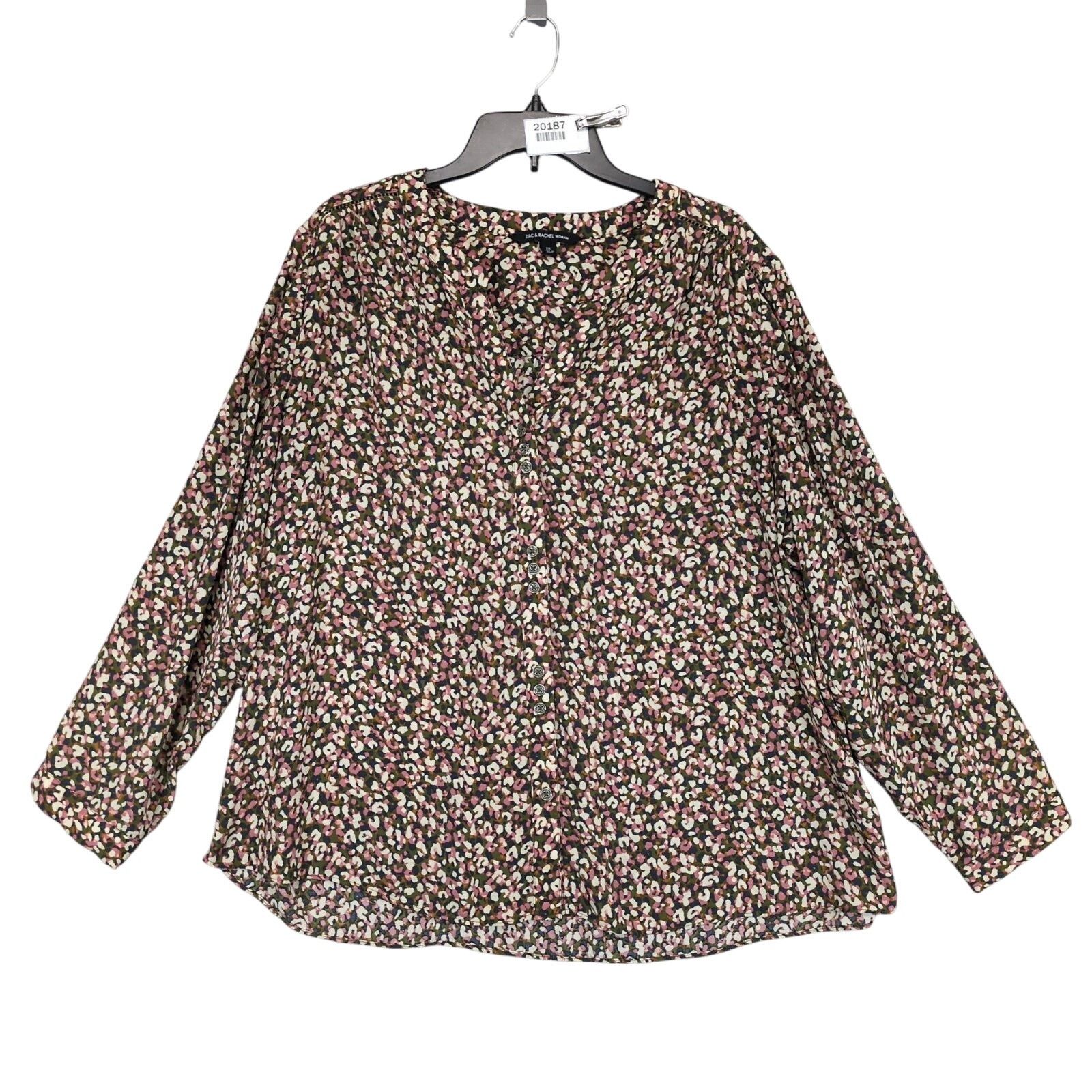 Other Zac & Rachel Women's 2X Flowy Floral Button Blouse Top Size XXL / US 16-18 / IT 52-54 - 1 Thumbnail
