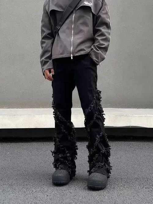 Japanese Brand Vintage fringed raw edge bootcut jeans Size US 32 / EU 48 - 5 Thumbnail