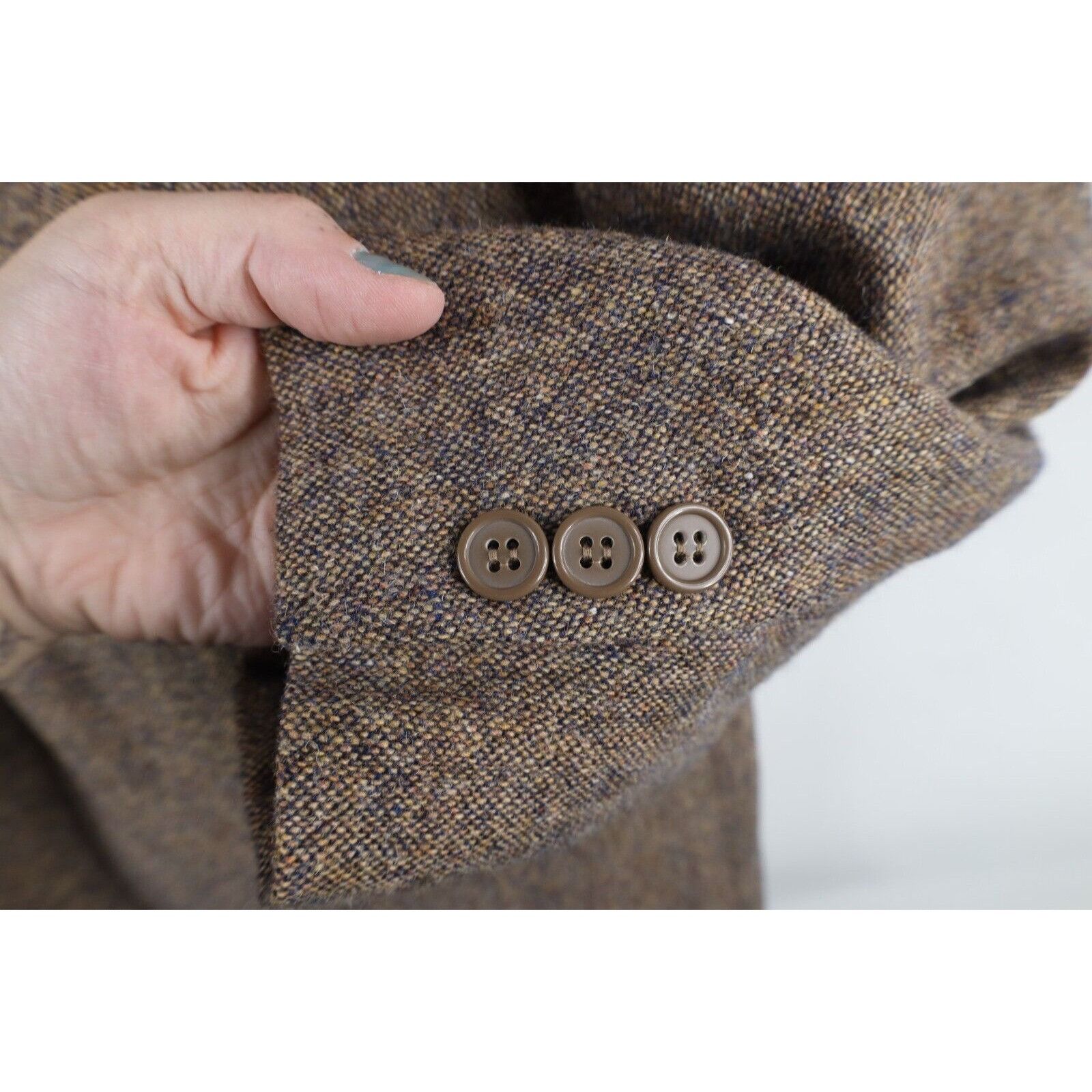 Vintage Vintage 90s Streetwear Wool Tweed 2 Button Suit Coat Jacket Size US L / EU 52-54 / 3 - 5 Thumbnail