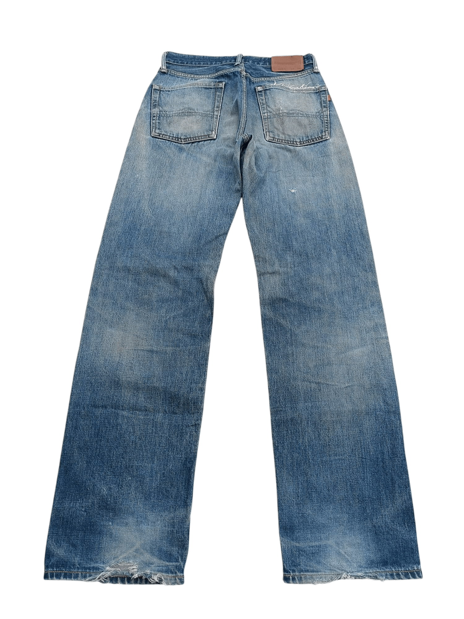 Edwin × Japanese Brand VINTAGE 505 Edwin Selvedge Jeans Distressed Orange Tab E249 Size US 28 / EU 44 - 11 Thumbnail