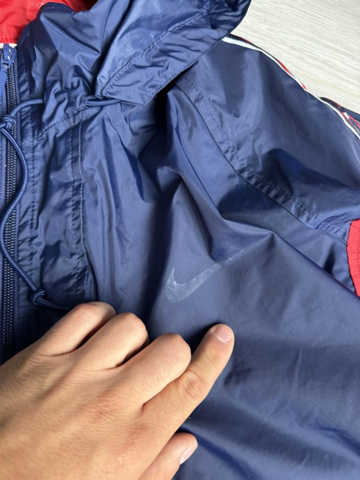 Nike × Vintage Vintage Nike USA Logo Oversized Nylon Jacket Size US L / EU 52-54 / 3 - 4 Thumbnail