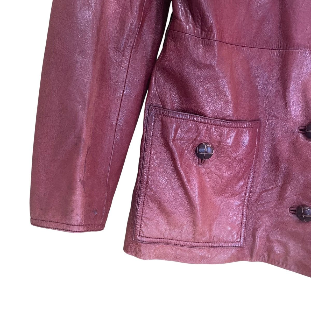 Gucci Vintage 80s Gucci Leather Jacket Made In Italy Size Small Size US S / EU 44-46 / 1 - 6 Thumbnail