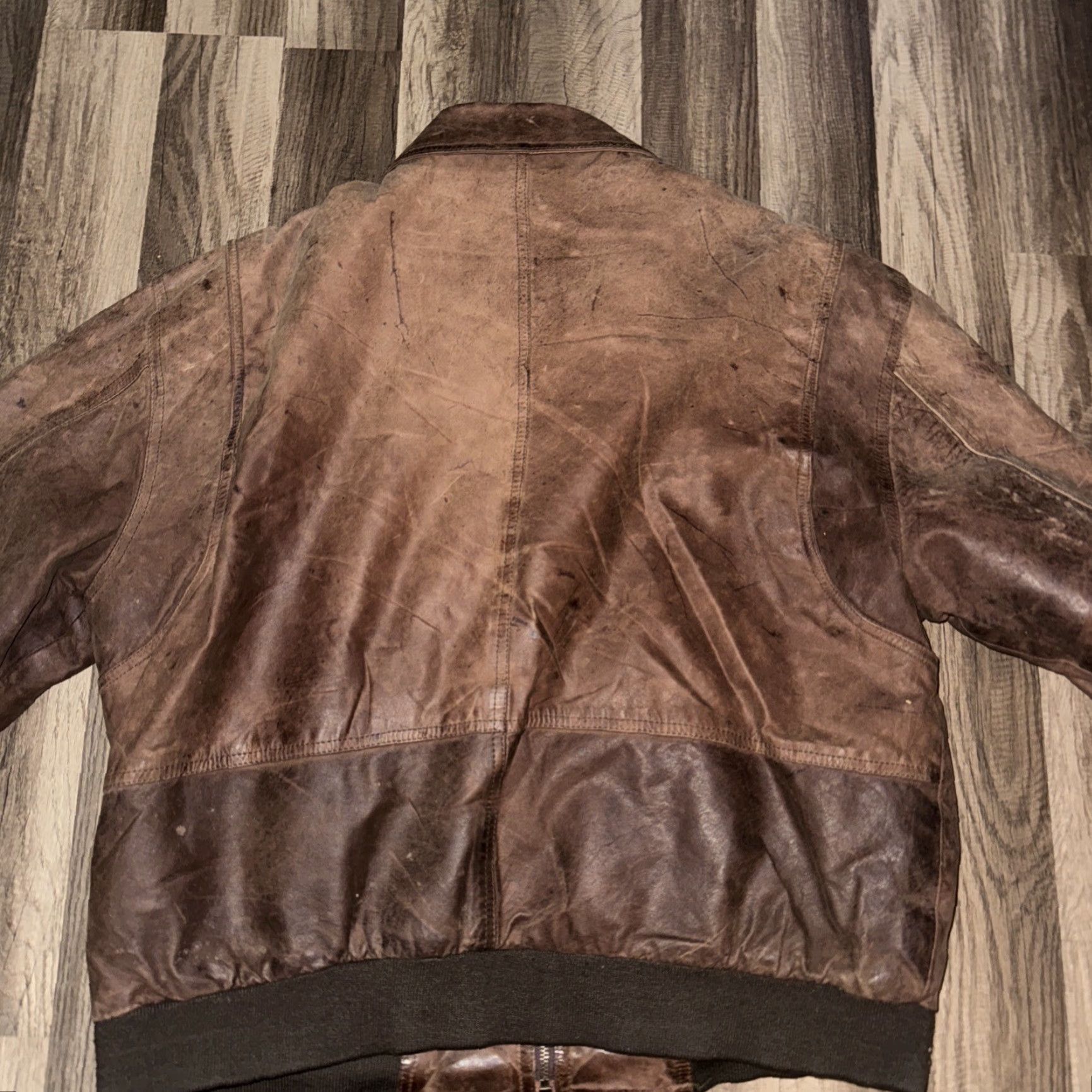Vintage VINTAGE Burma Run Bomber Jacket Mens Large Brown Leather 24X25 Urban Vintage 80s Biker Military Pilot Jacket Mens Daywear Size US L / EU 52-54 / 3 - 4 Thumbnail