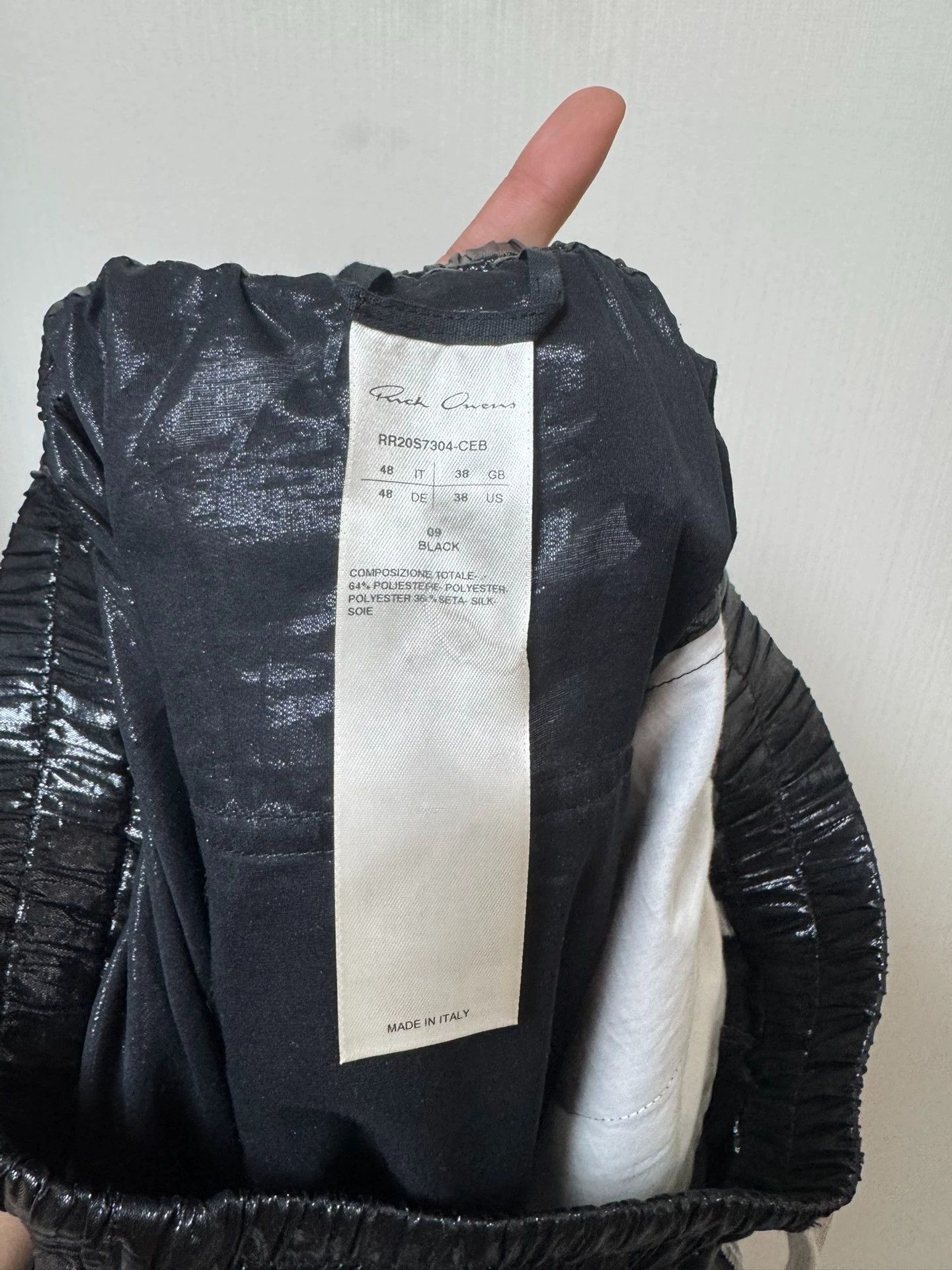 Rick Owens Rick Owens 20ss Shiny Bela Wide Leg Black Pant 48 Size US 39 - 6 Thumbnail