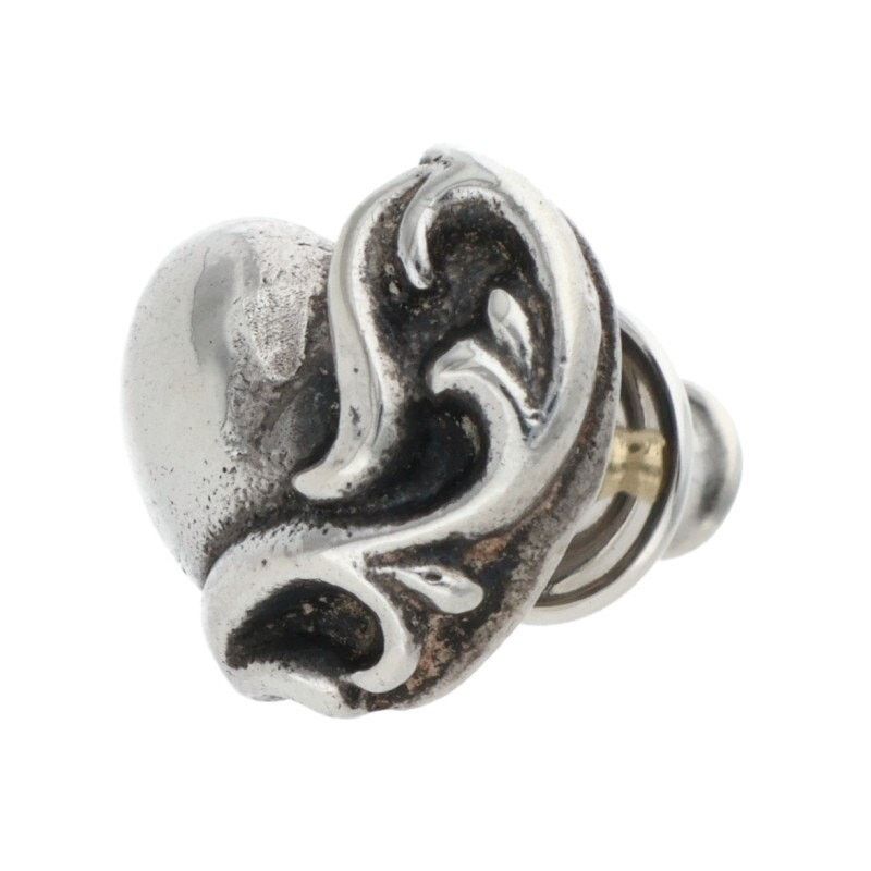 Chrome Hearts Silver Heart Stud Earring
