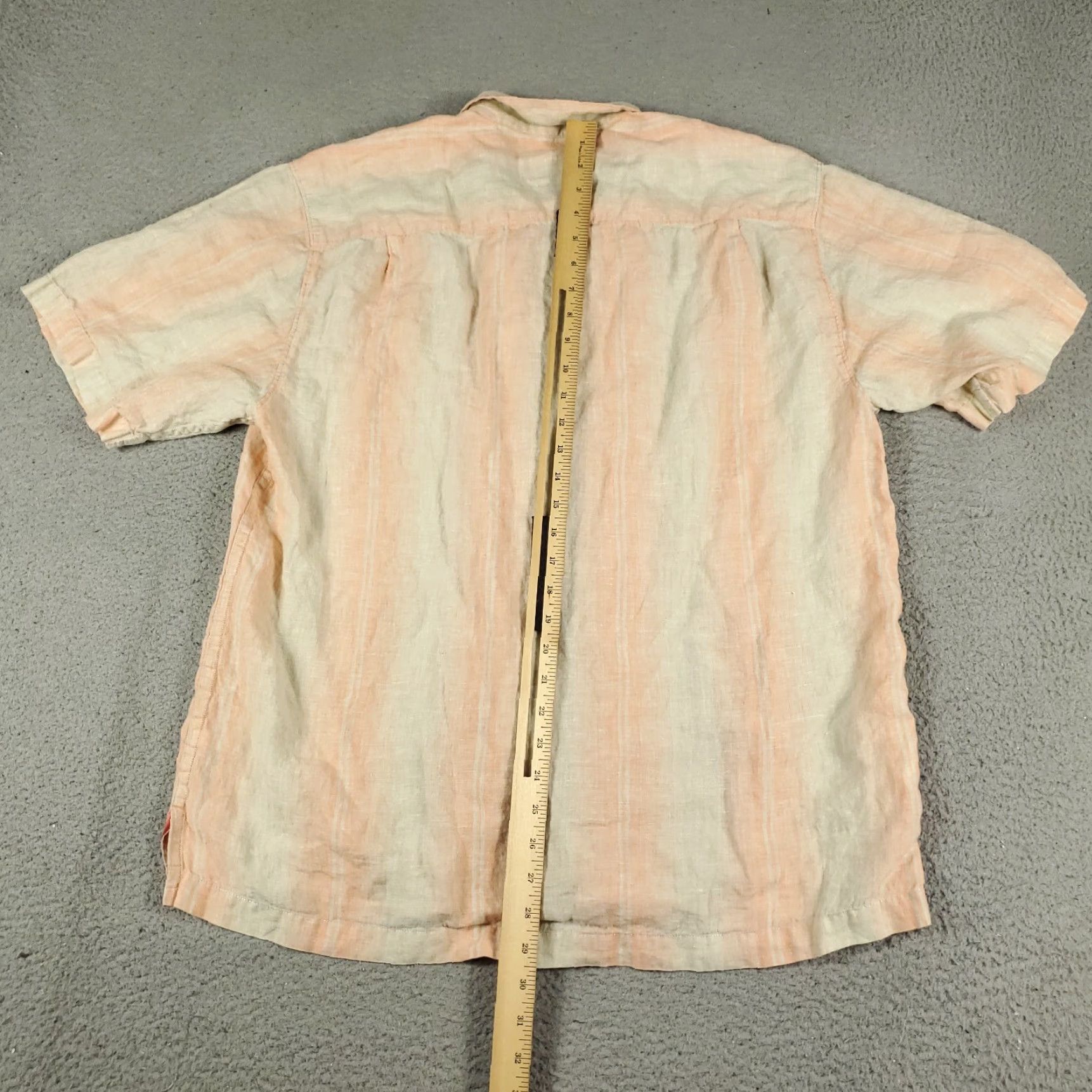 Tommy Bahama Tommy Bahama Shirt Men Large Beige Linen Hawaiian Button-Up Short Sleeve Shirt - Aloha Beach Island Style, 100% Linen, Casual Shirt, Regular Fit Size US L / EU 52-54 / 3 - 3 Thumbnail