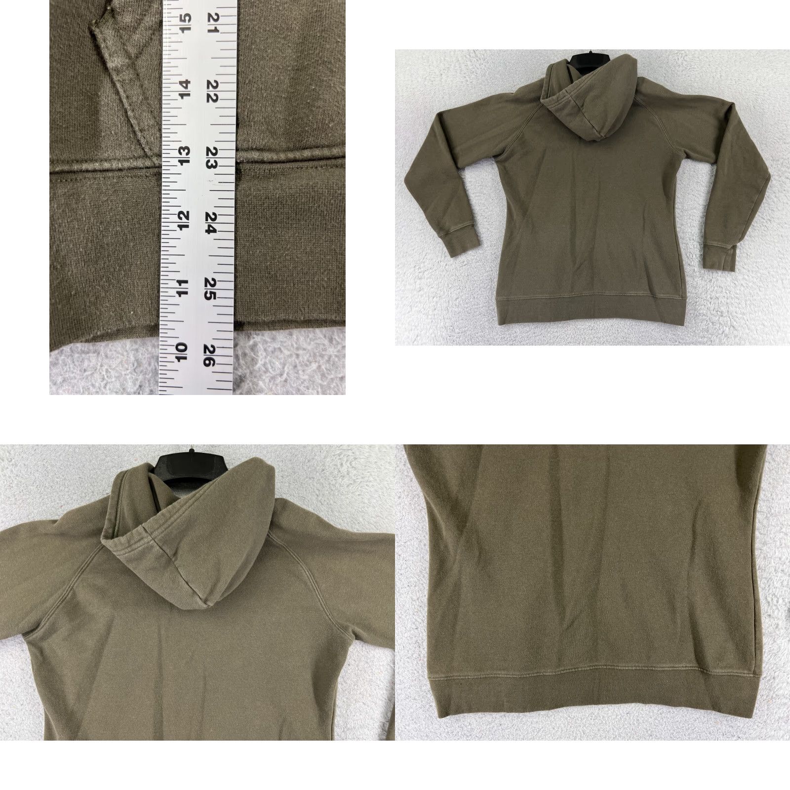 The North Face The North Face Hoodie Womens M Green Logo Pocket Read Sweater Pullover Crew Neck Jersey Cotton Blend Size M / US 6-8 / IT 42-44 - 9 Thumbnail