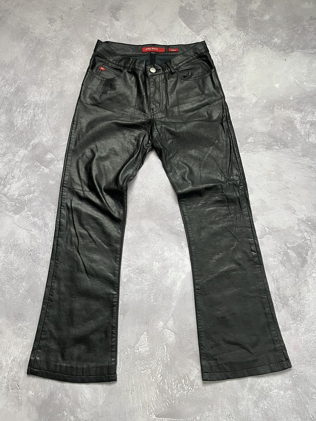 Japanese Brand × Miss Sixty Miss Sixty Flared Boot Cut Eco Leather Pants Jeans Y2K Size 28" / US 6 / IT 42 - 2 Thumbnail