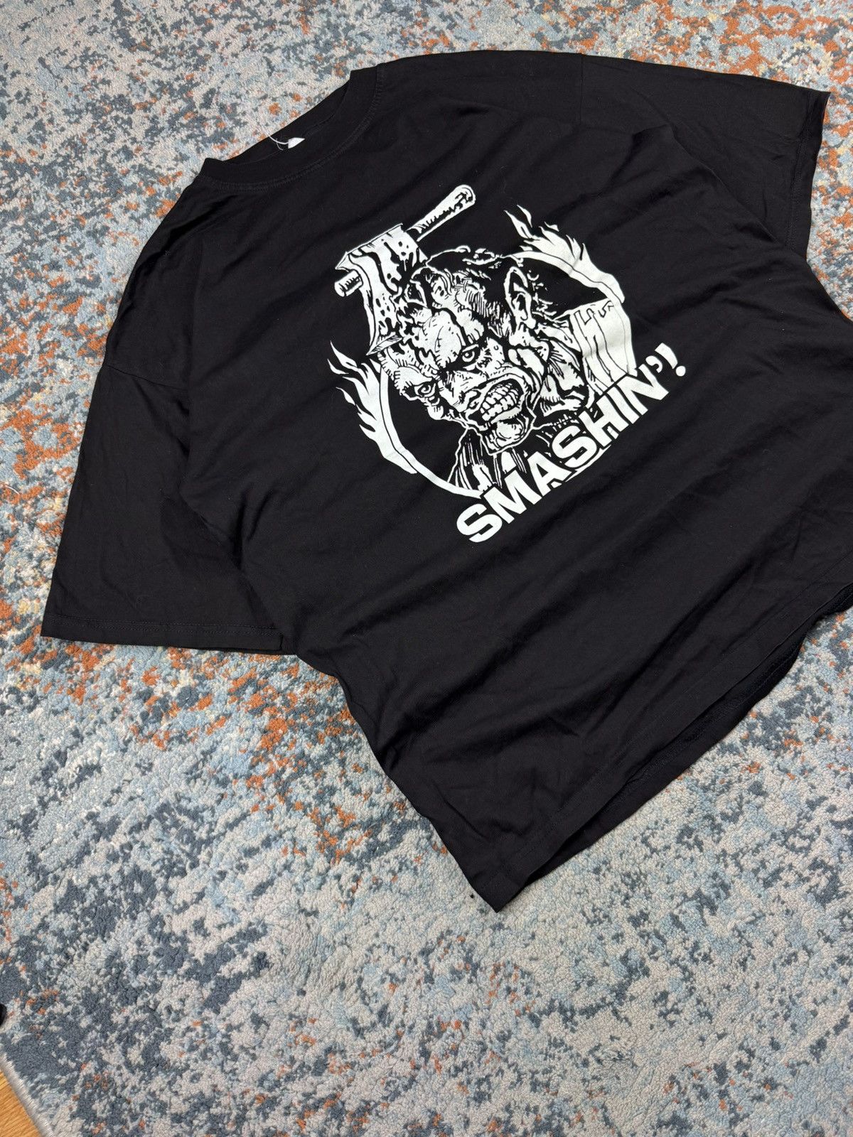 Band Tees × Vintage Vintage 90s Smashin zombie graphic tee glow in the dark Size US XL / EU 56 / 4 - 2 Thumbnail