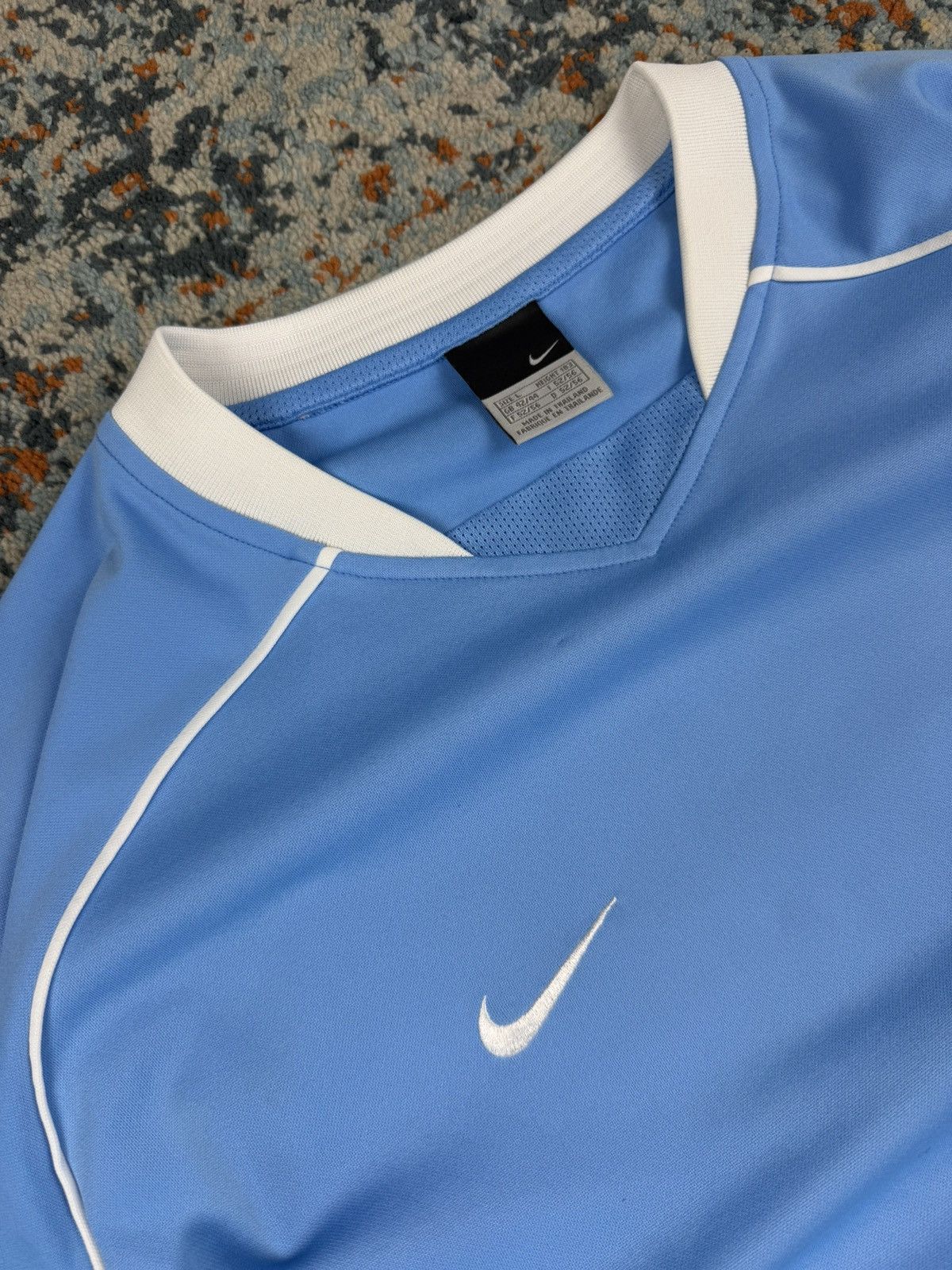 Nike × Vintage Vintage Y2K Nike soccer football blokecore jersey baby blue Size US XL / EU 56 / 4 - 9 Thumbnail
