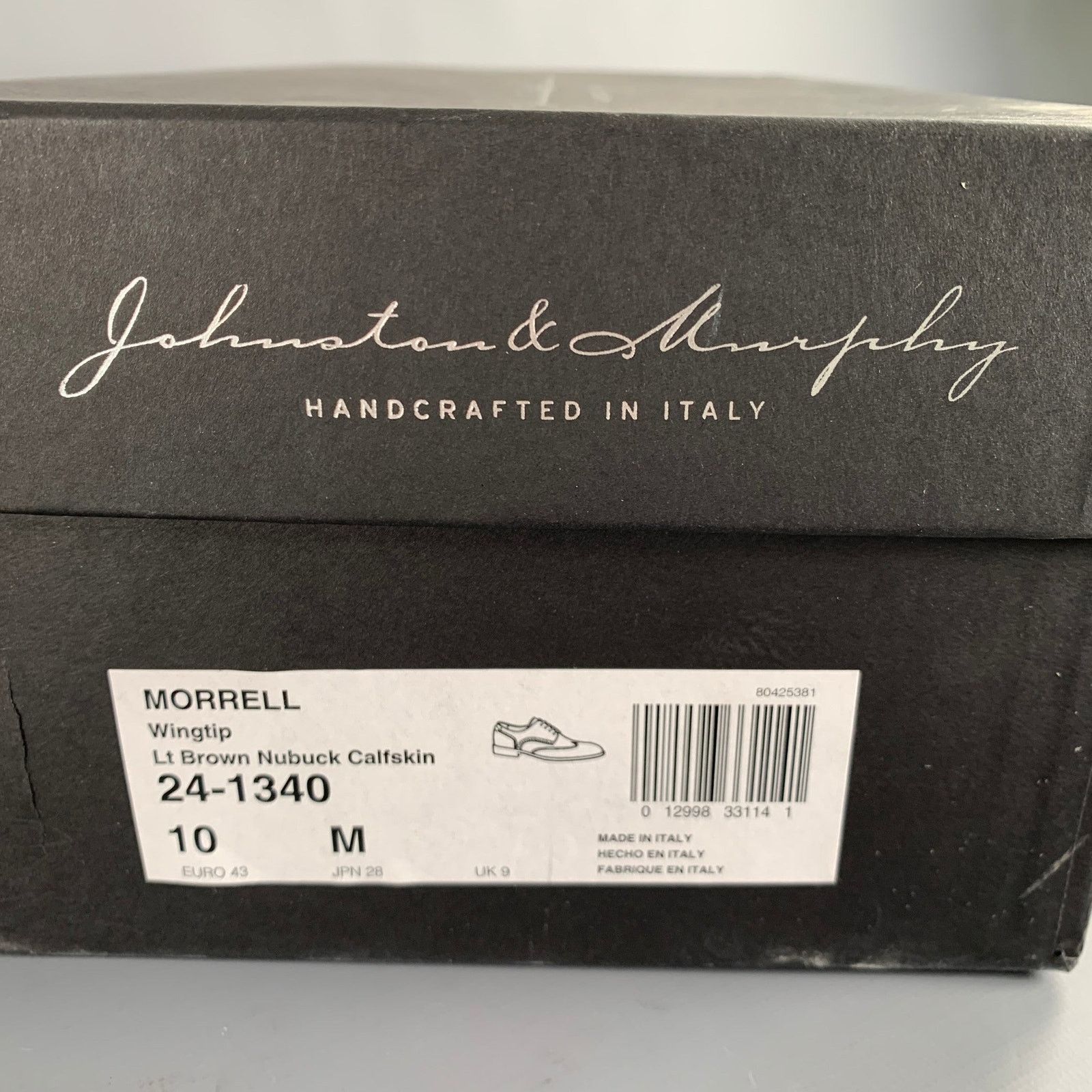 Johnston & Murphy 10 Brown Contrast Stitch Suede Wingtip Lace-Up Shoes Size US 10 / EU 43 - 10 Thumbnail
