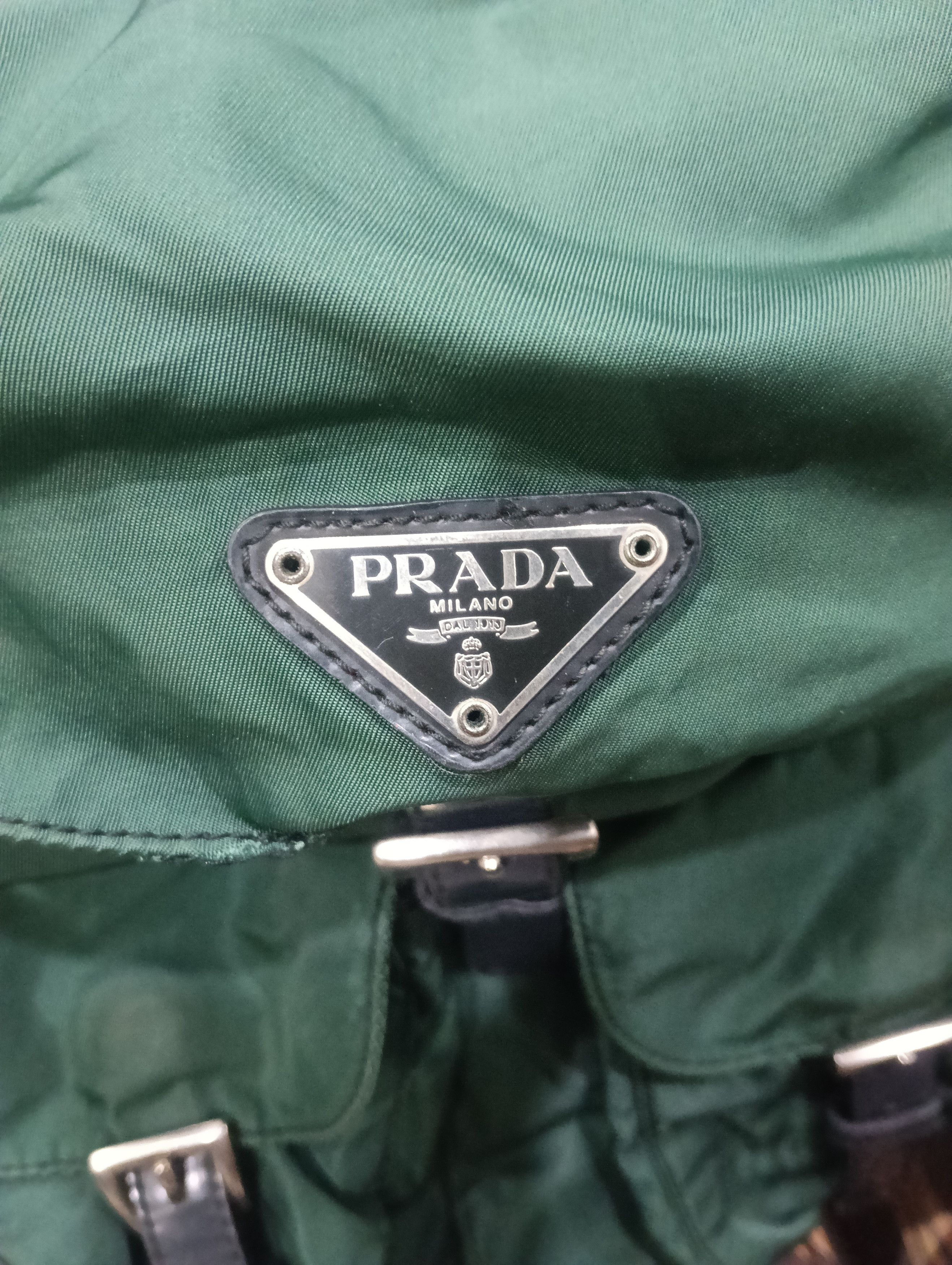 Prada × Vintage Prada Backpack Green Size ONE SIZE - 7 Thumbnail