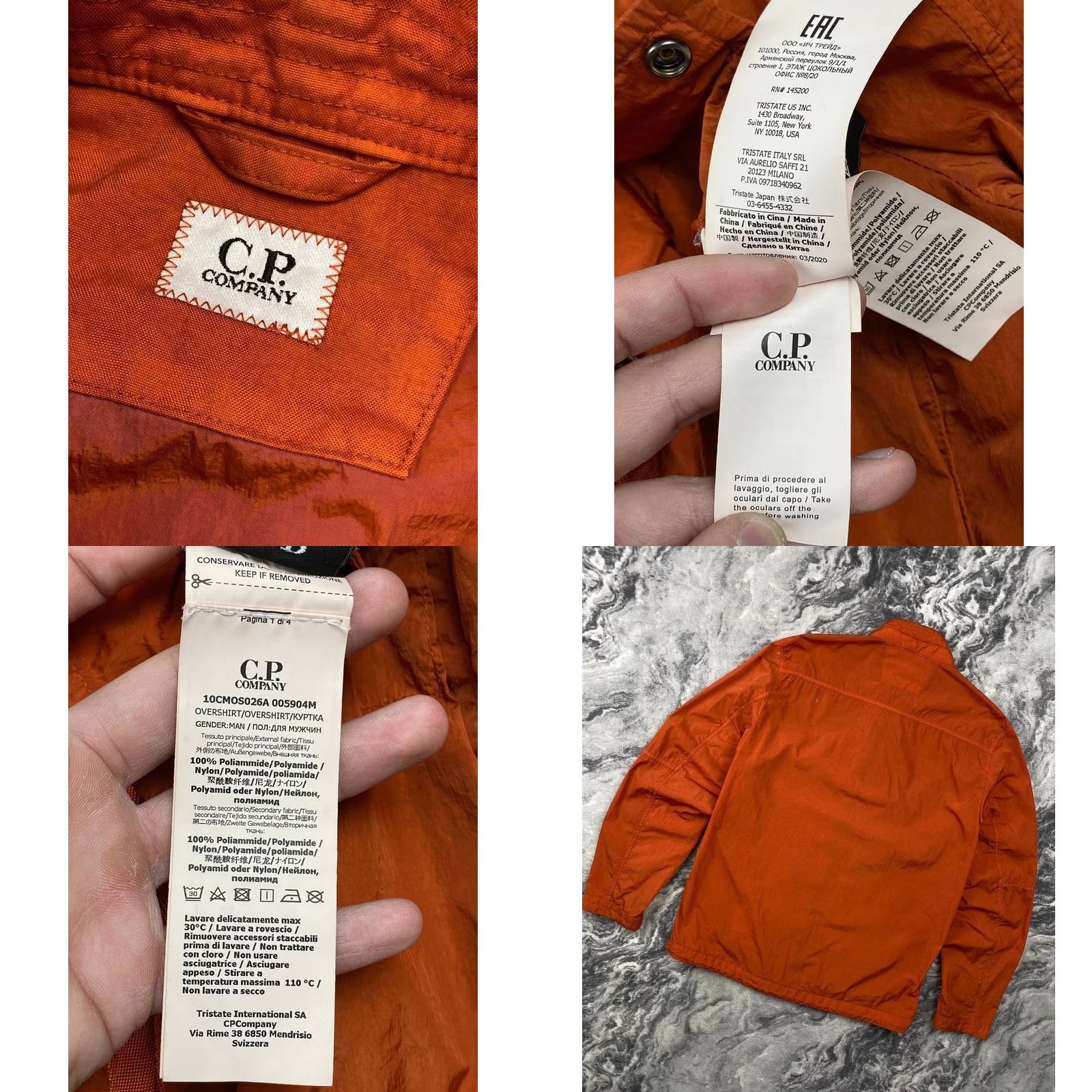 Vintage C.P. Company Chrome-R Mixed Goggle Overshirt Men Size M Orange Jacket Windbreaker Spring Nylon Zip Casual Mens Size US M / EU 48-50 / 2 - 9 Thumbnail