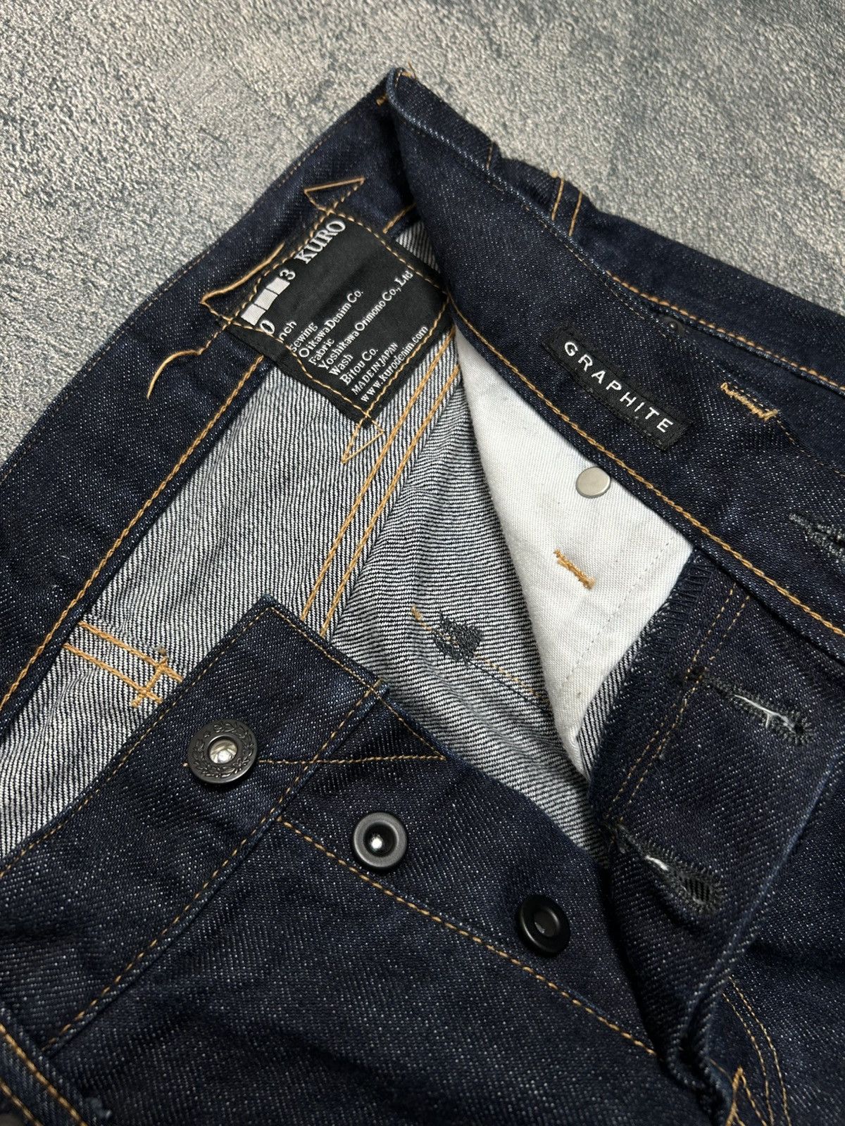 KURO Vintage Kuro Grahite Selvage Jeans Size US 31 - 5 Thumbnail