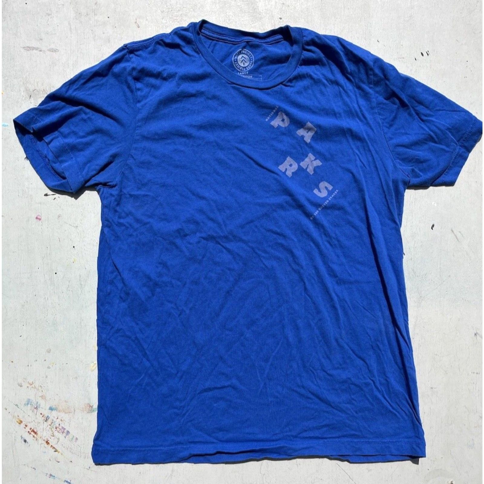 Parks Project Parks Project T-Shirt Men Blue National L Crew Outdoor 90s City Classic Desert USA Boho Dirtbag Size US L / EU 52-54 / 3 - 2 Thumbnail
