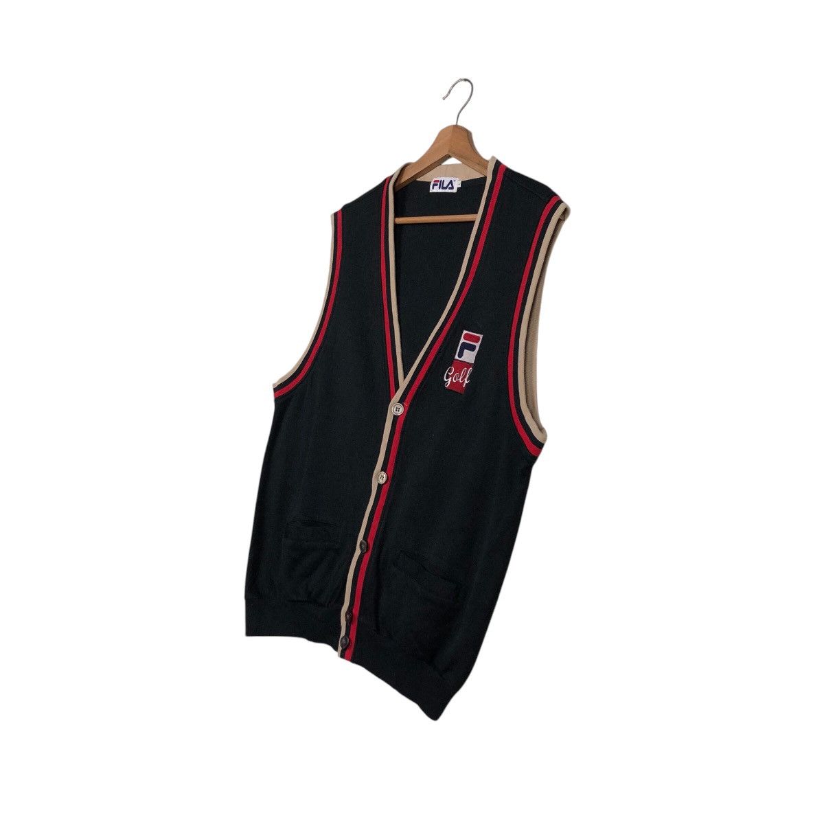Fila × Japanese Brand 📌Vintage Vest Tank Top Fila Golf Big Logo Size US L / EU 52-54 / 3 - 3 Thumbnail
