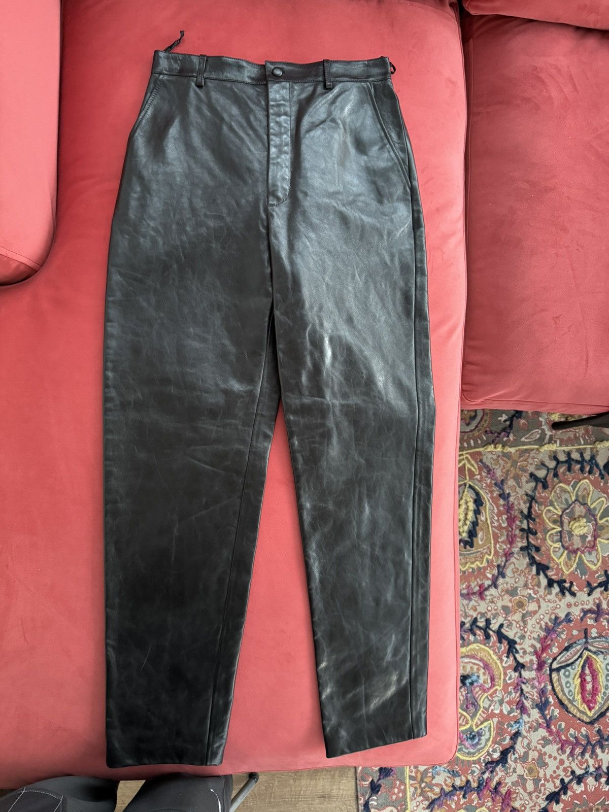 Gucci Gucci leather textured vinyl, size M int Size 28" / US 6 / IT 42 - 1 Thumbnail