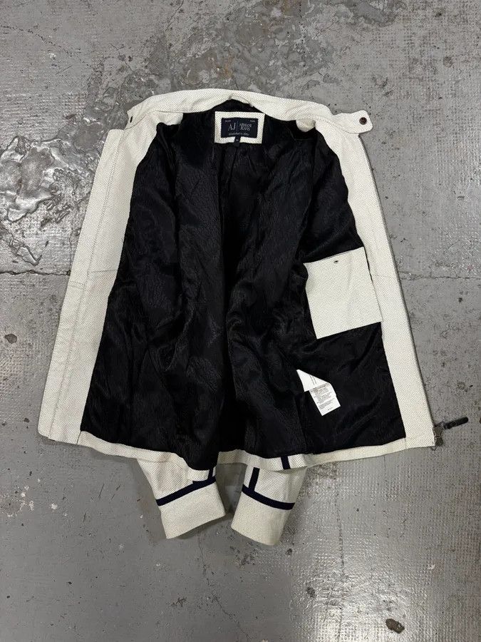Armani 2010s Armani White & Blue Lined Ricing Jacket Size US S / EU 44-46 / 1 - 7 Thumbnail