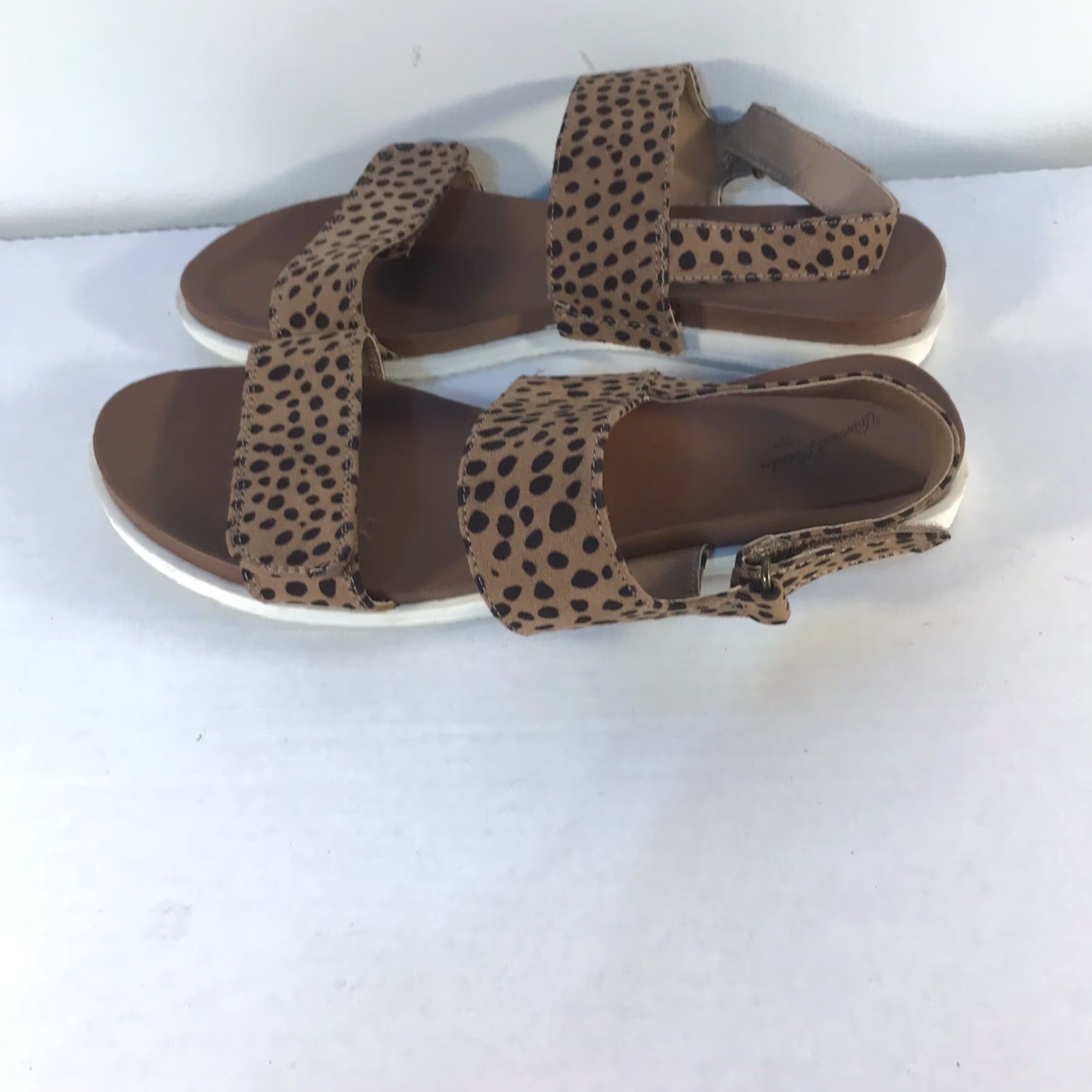 Vintage Universal Thread Animal Print Slide Sandals Womens Size 9.5 with Adjustable Strap Size US 9.5 / IT 39.5 - 2 Thumbnail