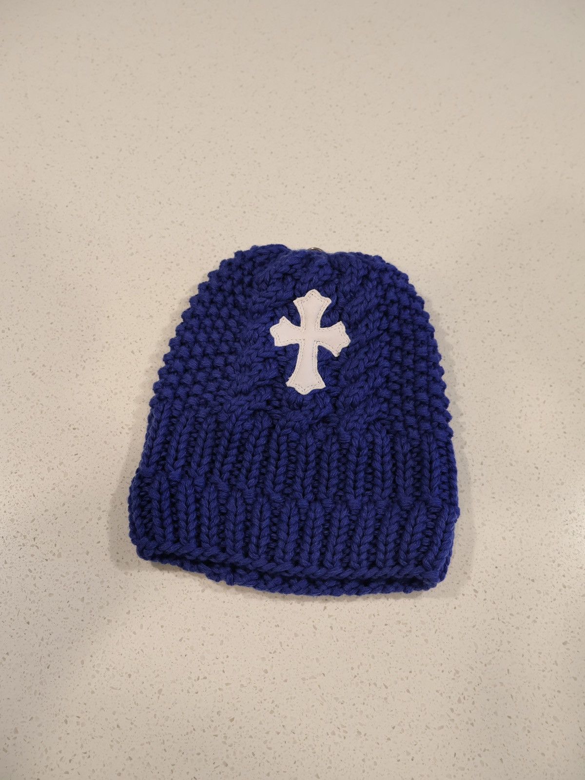 Chrome Hearts Chrome Hearts Knit Patch Blue Beanie Size ONE SIZE - 1 Thumbnail