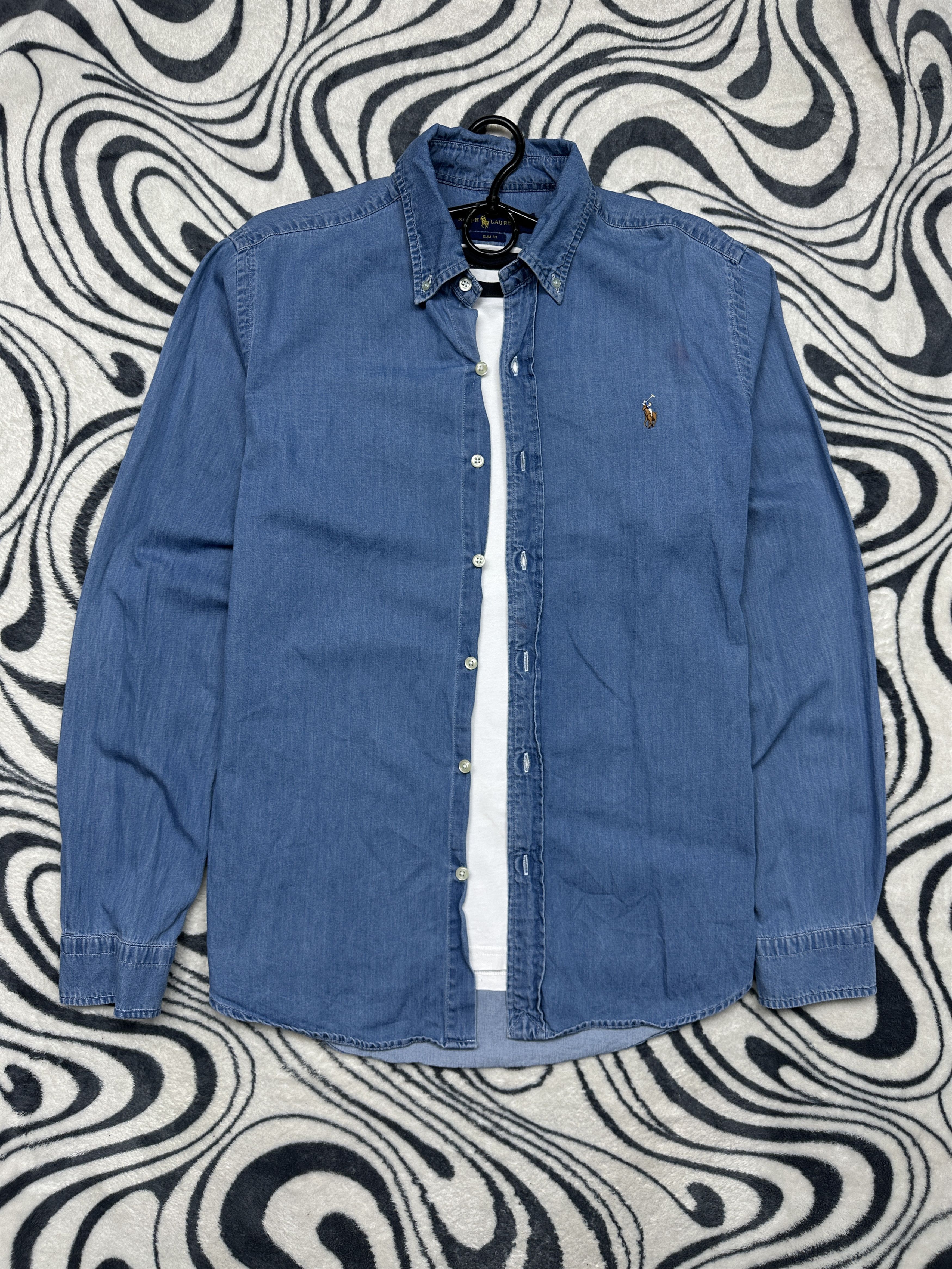 Polo Ralph Lauren Polo Ralph Lauren Vintage Mens Denim Shirt Y2K Size US L / EU 52-54 / 3 - 1 Thumbnail