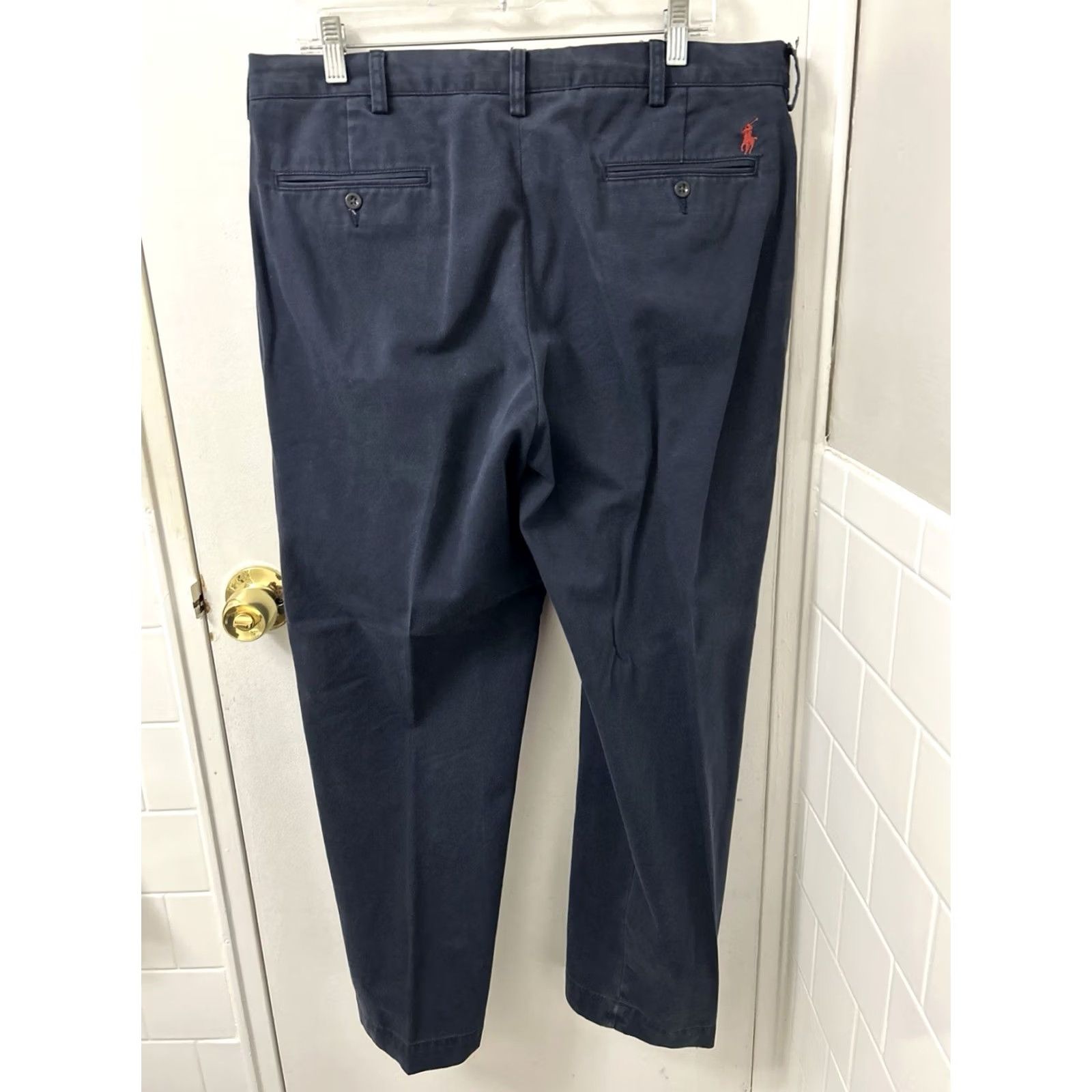 Polo Ralph Lauren VINTAGE Polo Ralph Lauren Preston Pants Mens 36x30 Navy Blue Chino Straight Fit Size US M / EU 48-50 / 2 - 6 Thumbnail