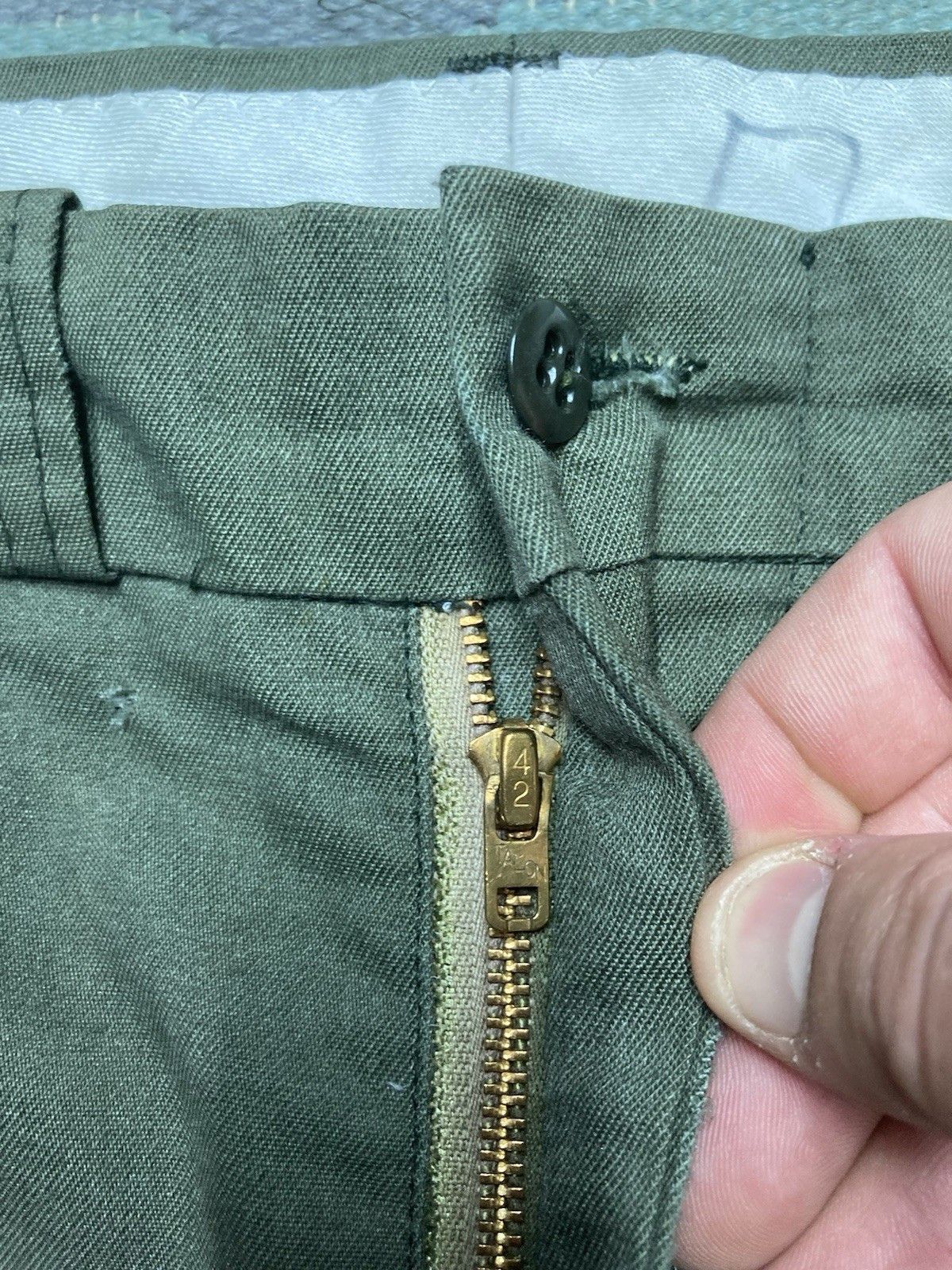 Sears × Vintage 70s work pants chino twill sears workwear wide talon 35x30 Size US 35 - 4 Thumbnail