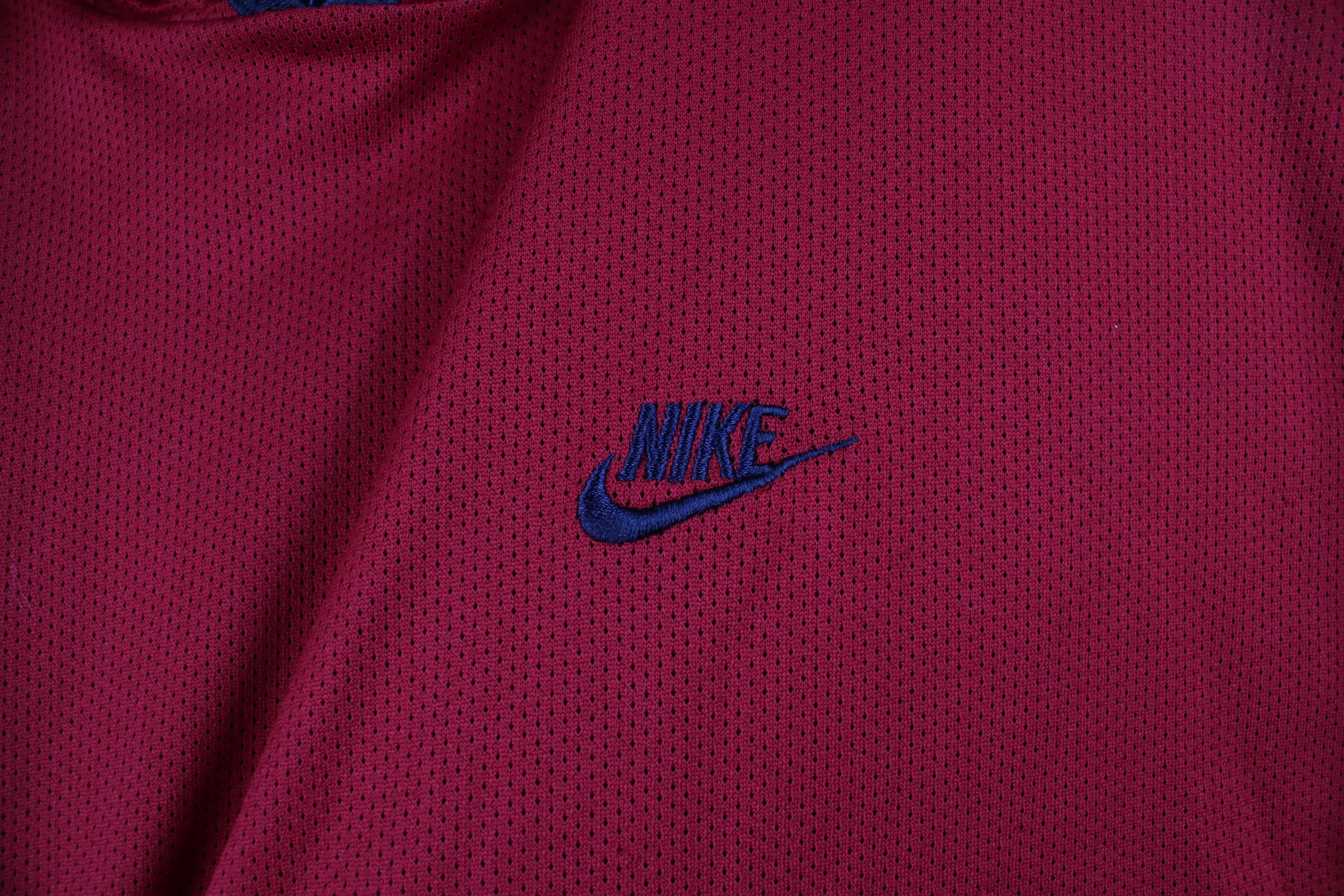Nike × Vintage Vintage Nike Mini Swoosh Reversible Knit Hoodie Red Blue Size US S / EU 44-46 / 1 - 4 Thumbnail