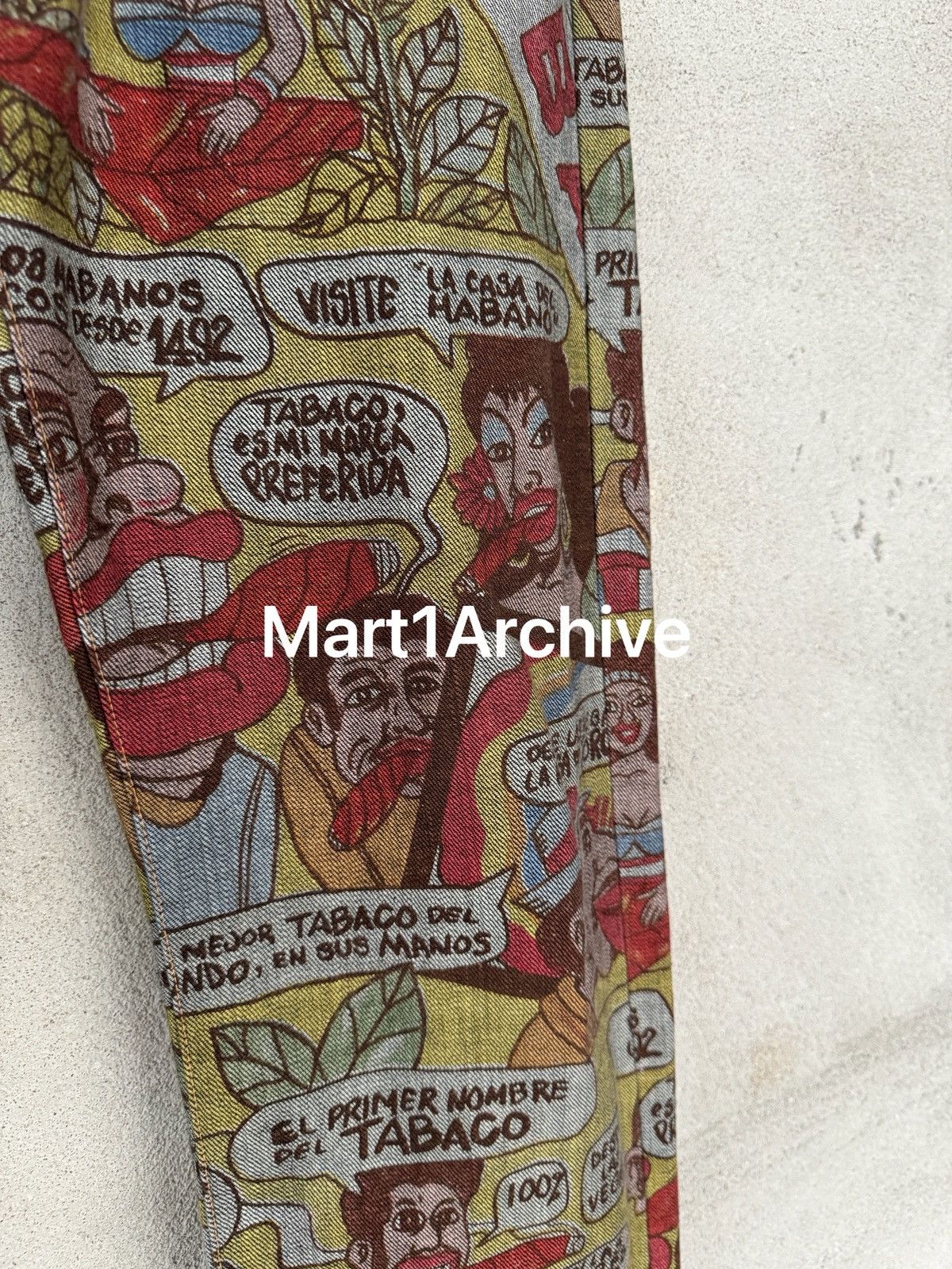 Comme des Garcons Comme Des Garçons 03SS “Cuba” Comic Print Denim Size US 34 / EU 50 - 4 Thumbnail