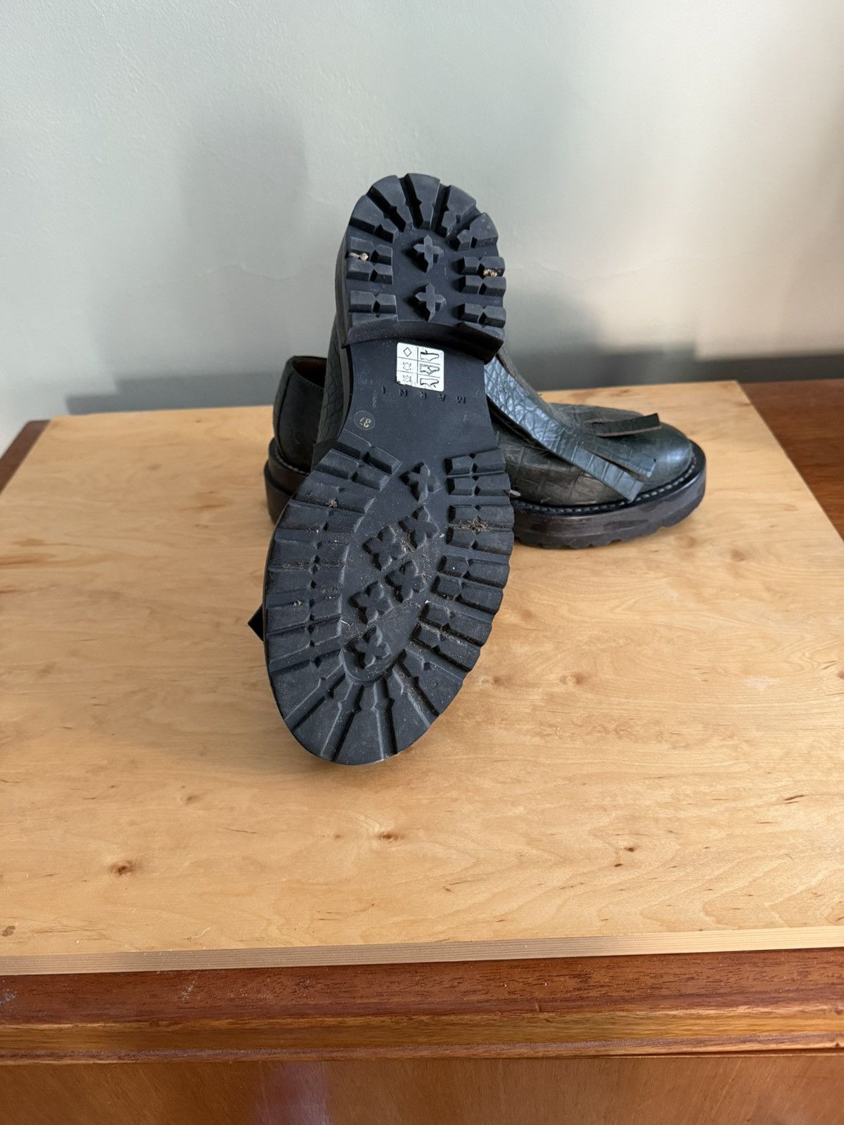 Marni Crocodile Slip on Loafers Size US 7 / IT 37 - 3 Thumbnail