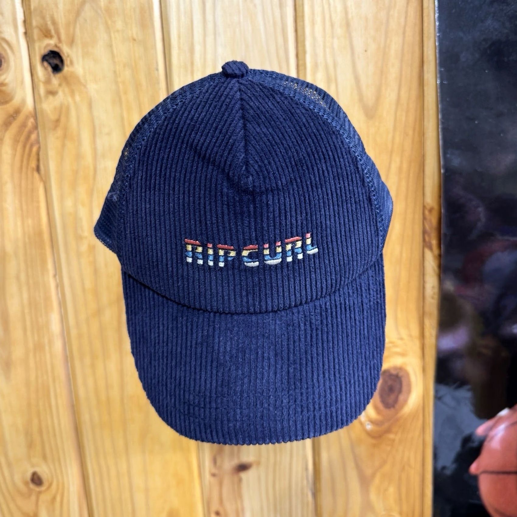 Rip Curl RIP CURL Corduroy Snapback Hat Cord Cap Surf Surfing Blue Y2K Adjustable Hat Men Snapback Adjustable Cotton 100% Blue Rip Curl Design Crew Size ONE SIZE - 2 Thumbnail
