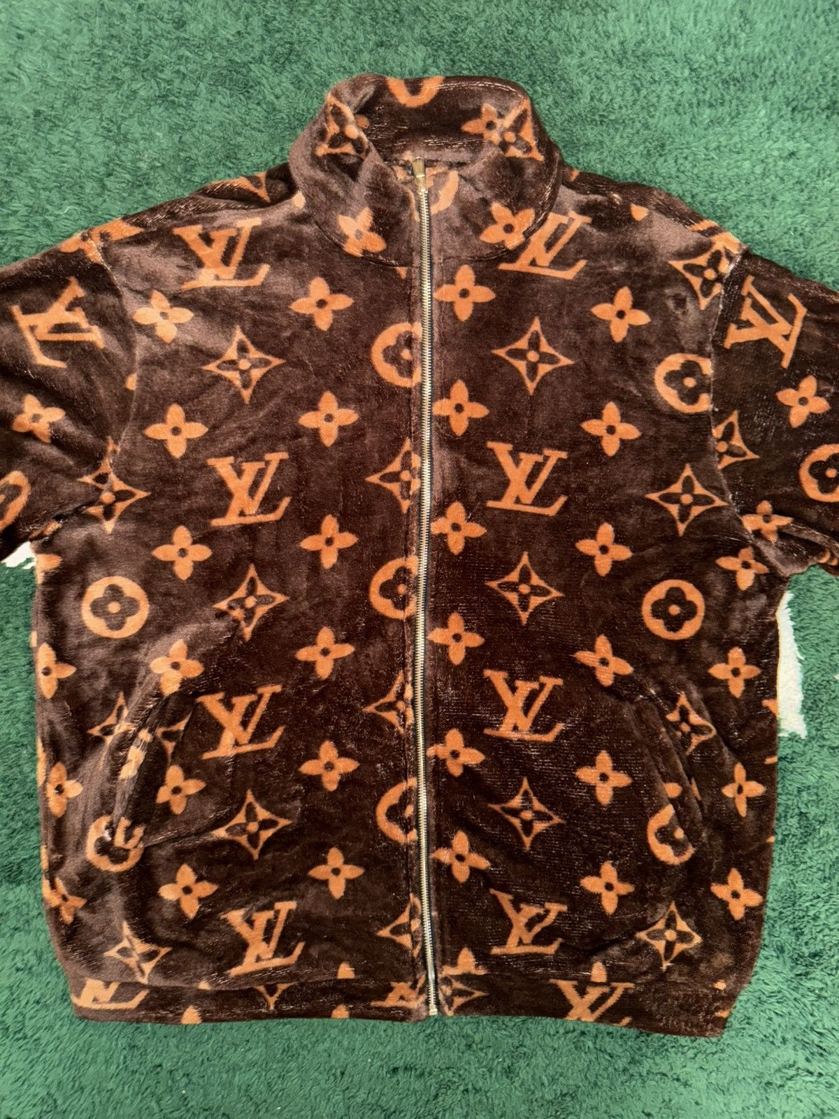 Custxm Creations Louis Vuitton Fur Zip-Up Sz.XL