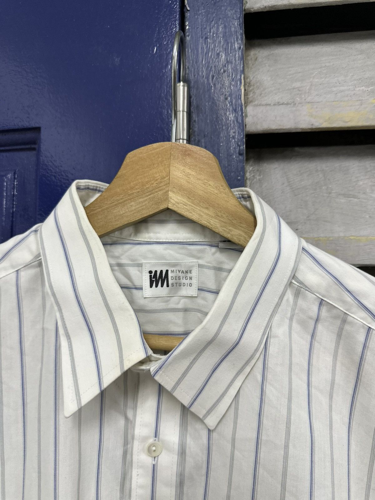 Issey Miyake 1990 - Issey Miyake Design Studio Vertical Stripe Shirt Size US XL / EU 56 / 4 - 14 Thumbnail
