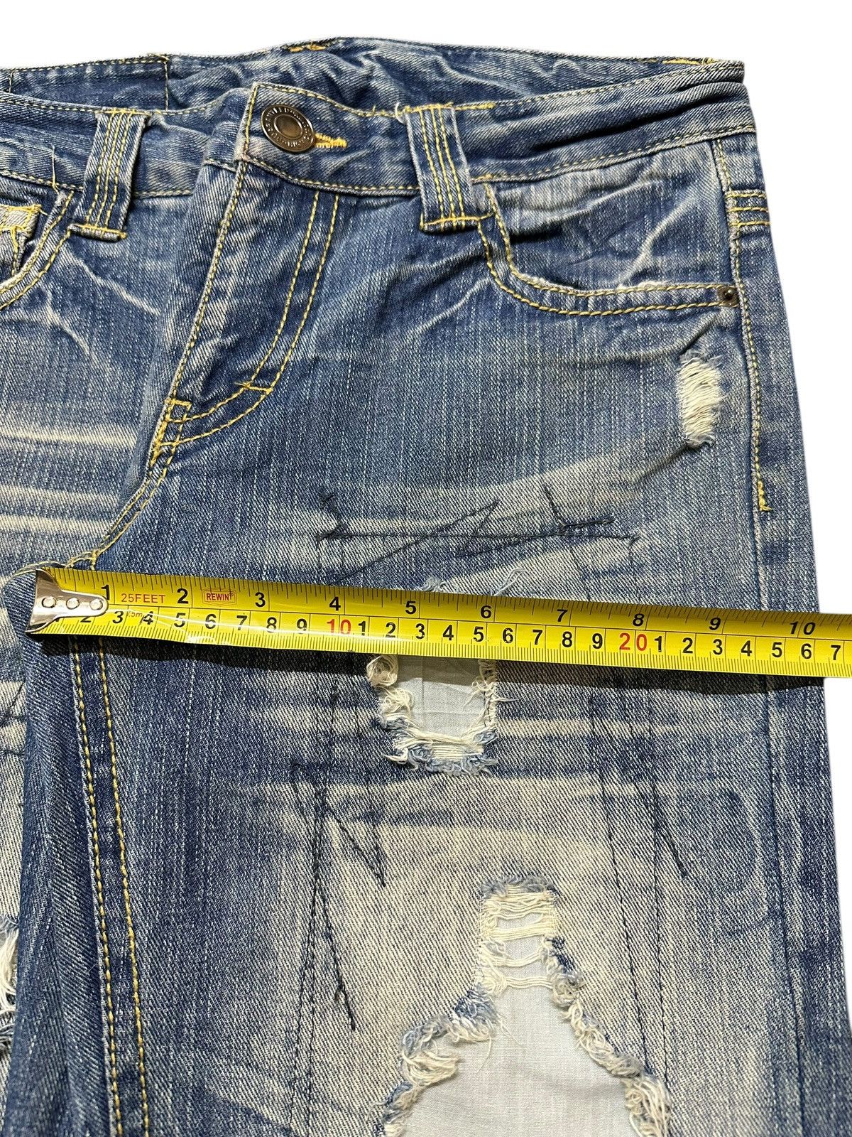 Japanese Brand Vintage Japanese Brand Faded Wash Distressed Style Jeans Size US 30 / EU 46 - 15 Thumbnail