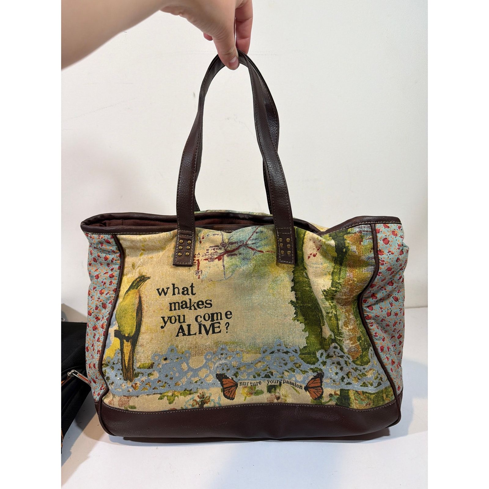 Other Kelly Rae Roberts Brown Purse Tote What Makes You Come Alive Size ONE SIZE - 3 Thumbnail