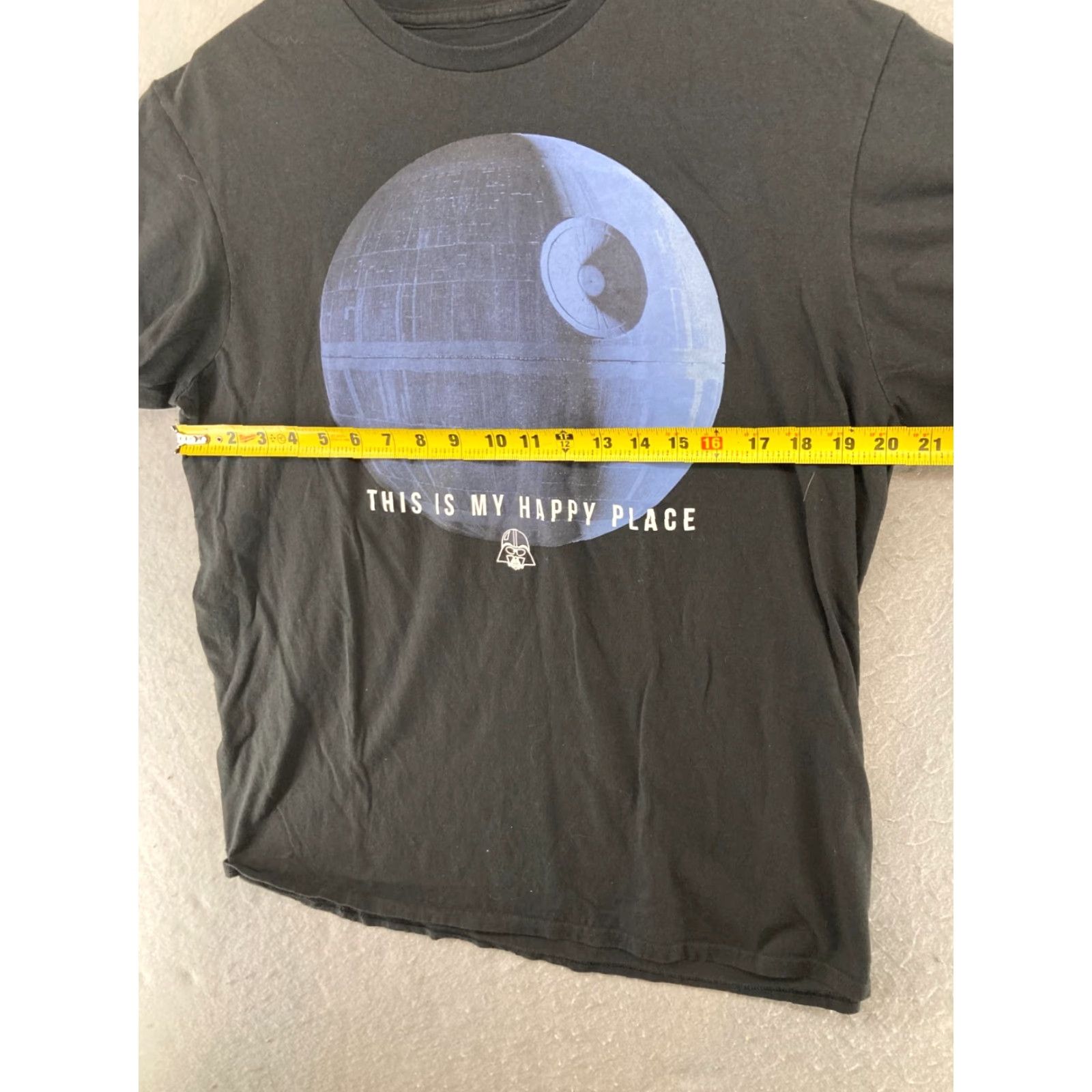 Star Wars Star Wars Mens T-Shirt L Black Death Star This Is My Happy Place Size US L / EU 52-54 / 3 - 3 Thumbnail