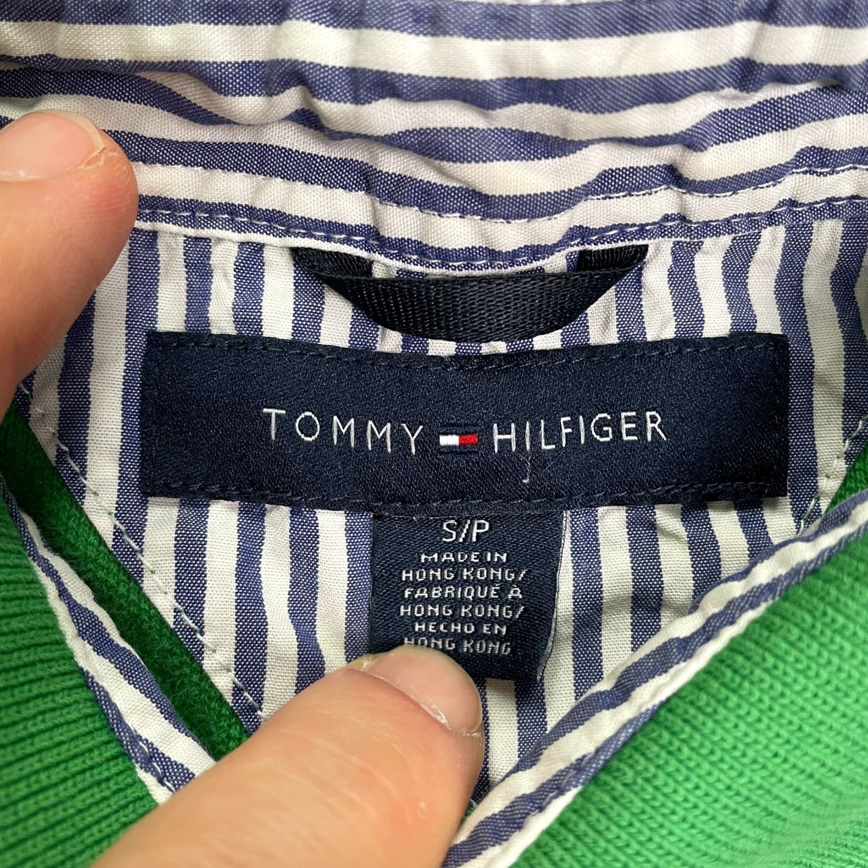 Tommy Hilfiger Tommy Hilfiger Polo Shirt Mens Small Green Cotton Short Sleeve Collared Casual Shirt Size US S / EU 44-46 / 1 - 4 Thumbnail