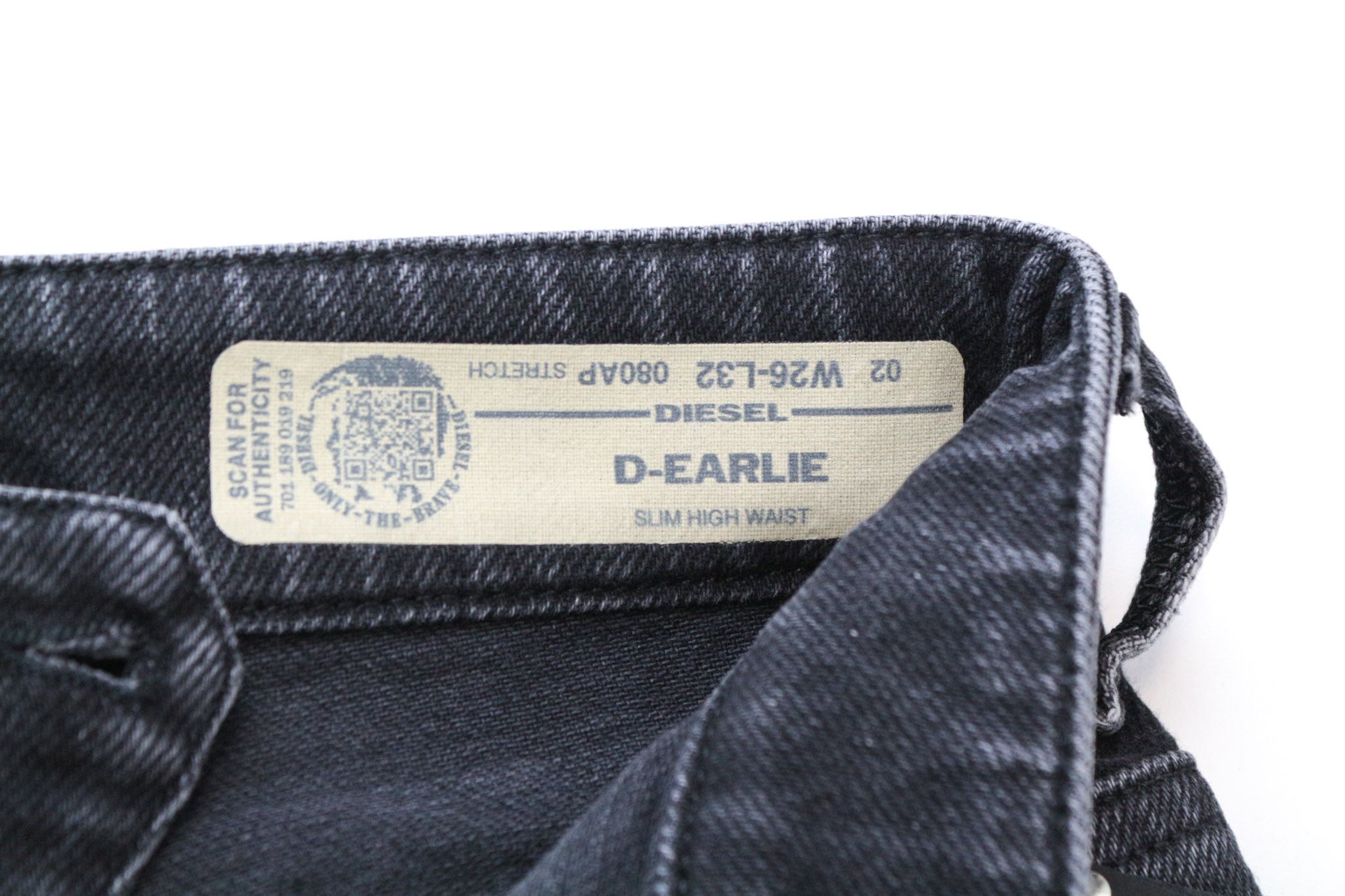 Diesel D-EARLIE 080AP W26/L32 Grey High Waist Stretch Jeans 69380 Size 26" / US 2 / IT 38 - 6 Thumbnail