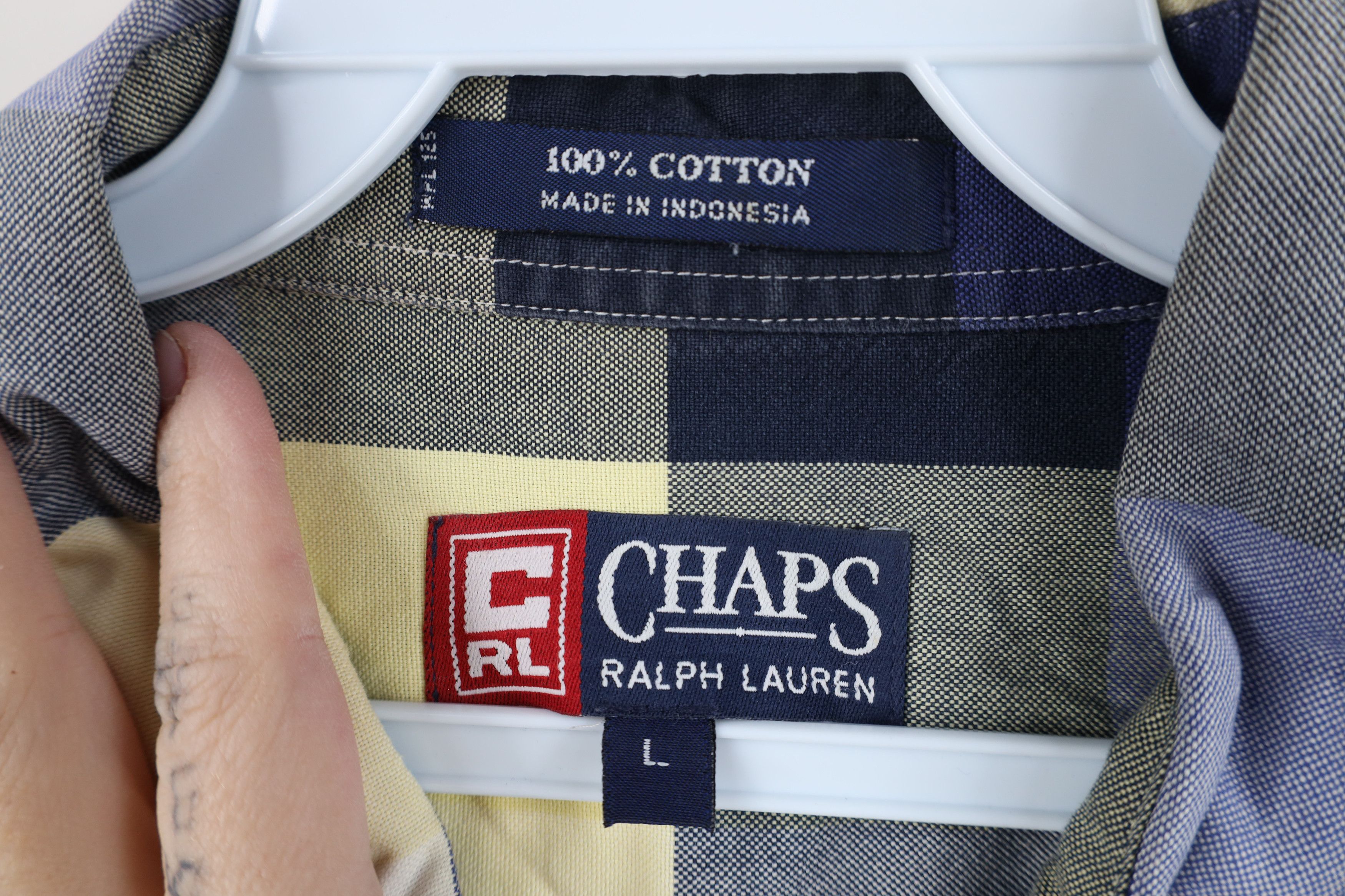 Ralph Lauren Vintage 90s Chaps Ralph Lauren Monogram Button Down Shirt Size US L / EU 52-54 / 3 - 9 Thumbnail
